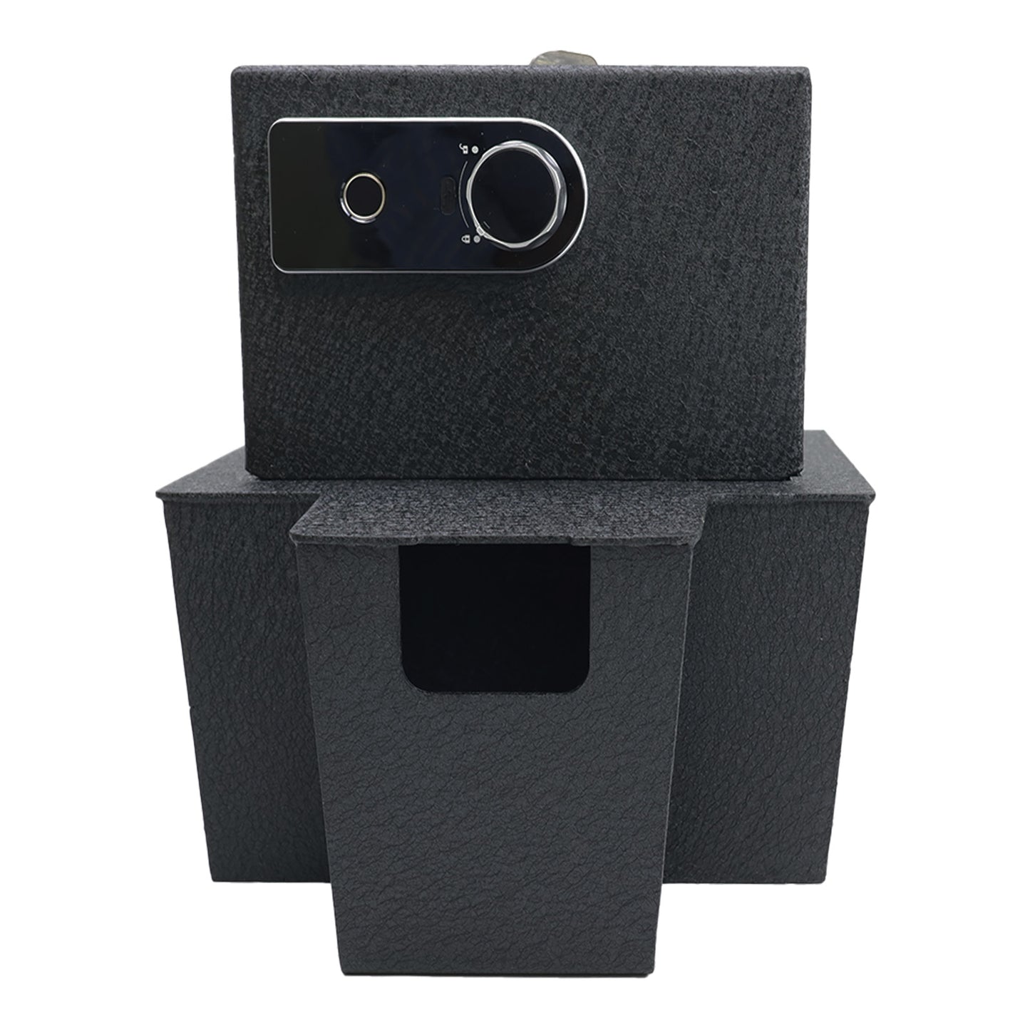 Center Console Gun Safe for 2024-2025 Chevrolet Silverado EV/GMC Sierra EV, Fingerprint Lock with Key