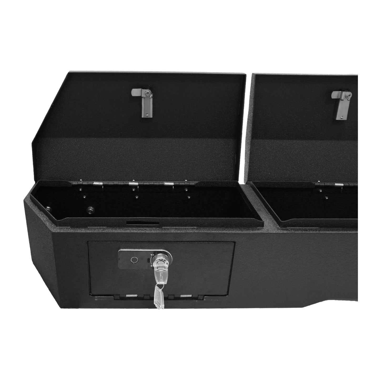 Underseat Console Gun Safe for 2019-2026 Chevrolet Silverado 1500 (4 door model), Fingerprint Lock with Key