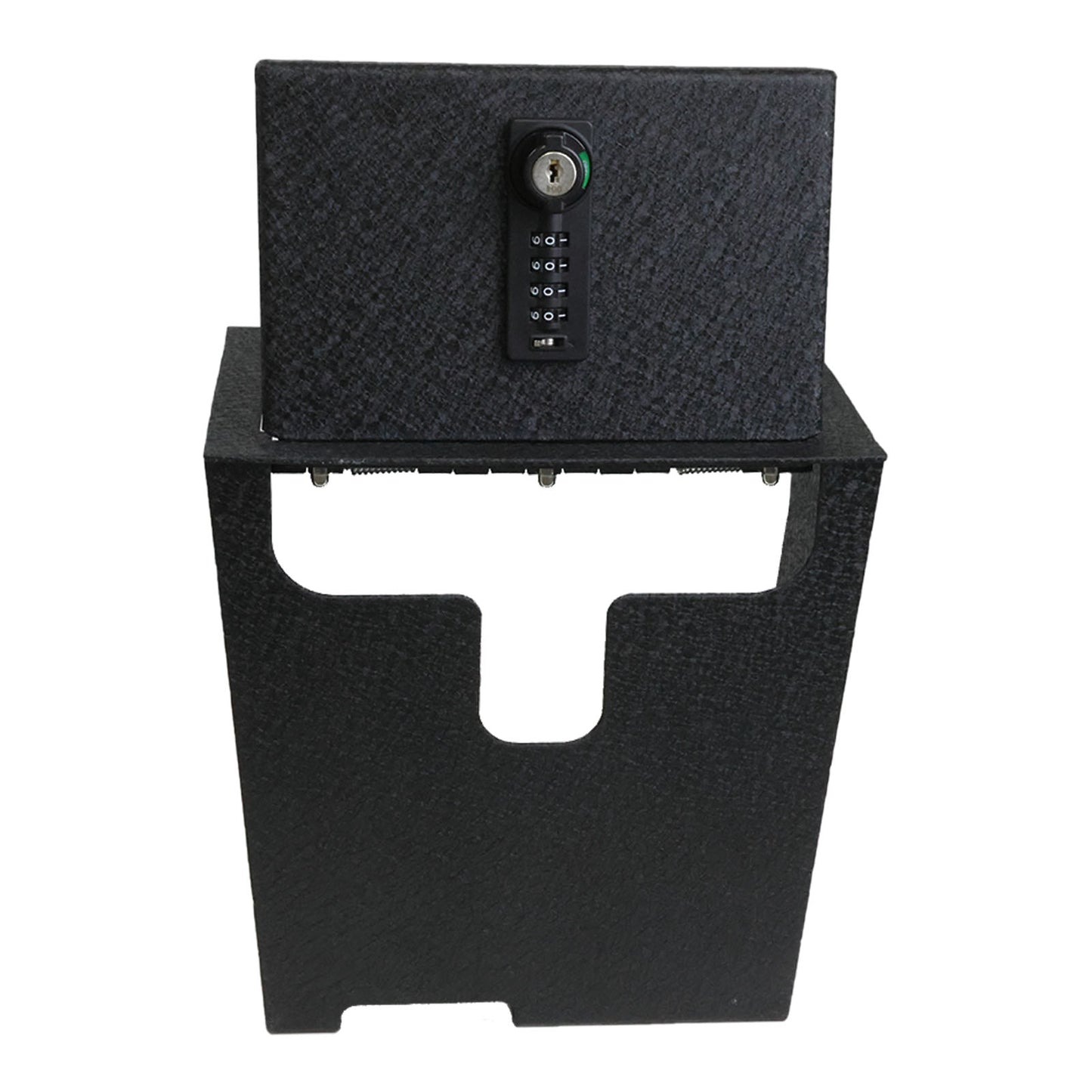 Center Console Gun Safe for 2020-2025 Ford Explorer, 4-Digit Combination Lock with Key