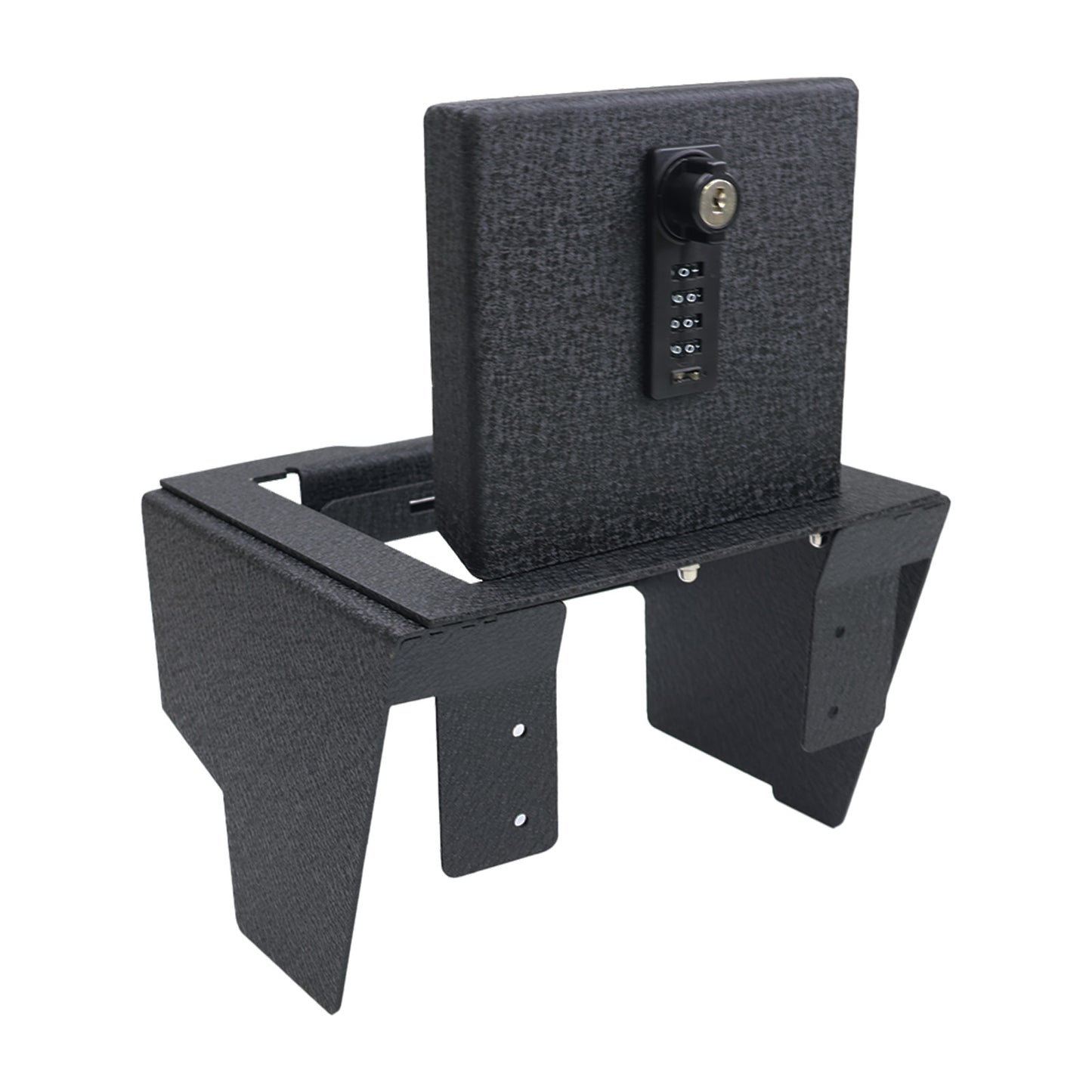 Center Console Gun Safe for 2024-2025 Ford Ranger, 4-Digit Combination Lock with Key