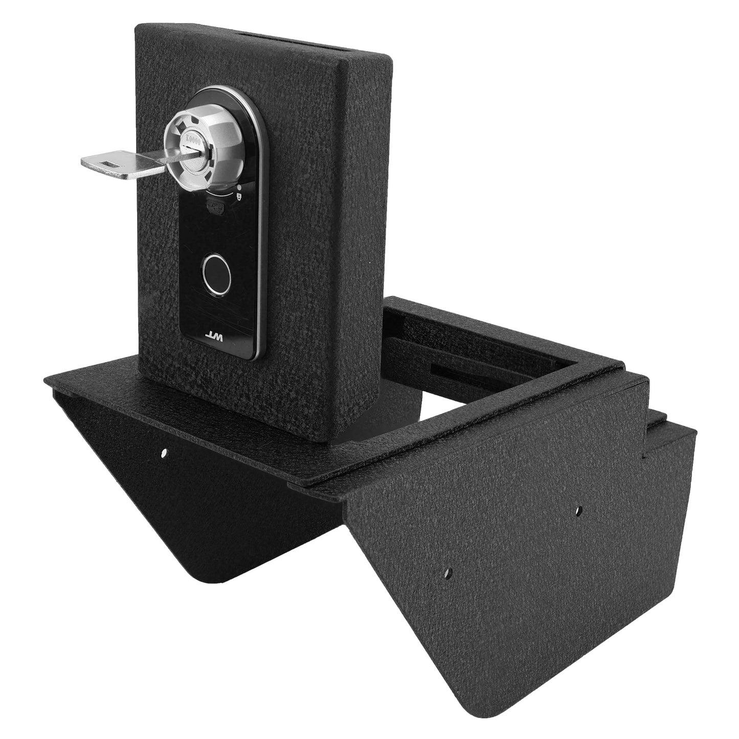 Center Console Gun Safe for 2019-2024 Benz G550, Fingerprint Lock with Key