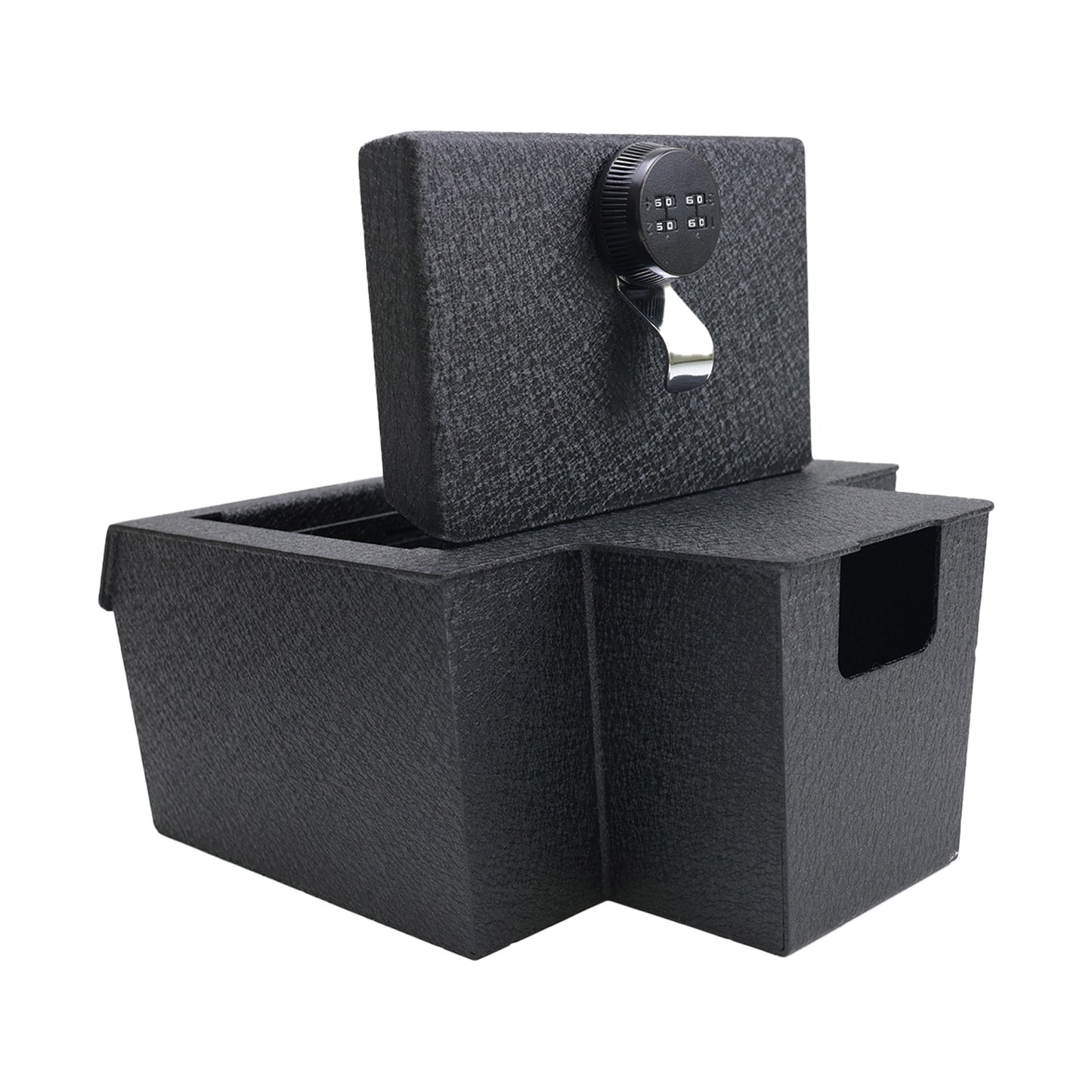 Center Console Gun Safe for 2024-2025 Chevrolet Silverado EV/GMC Sierra EV, 4-Digit Combo Lock