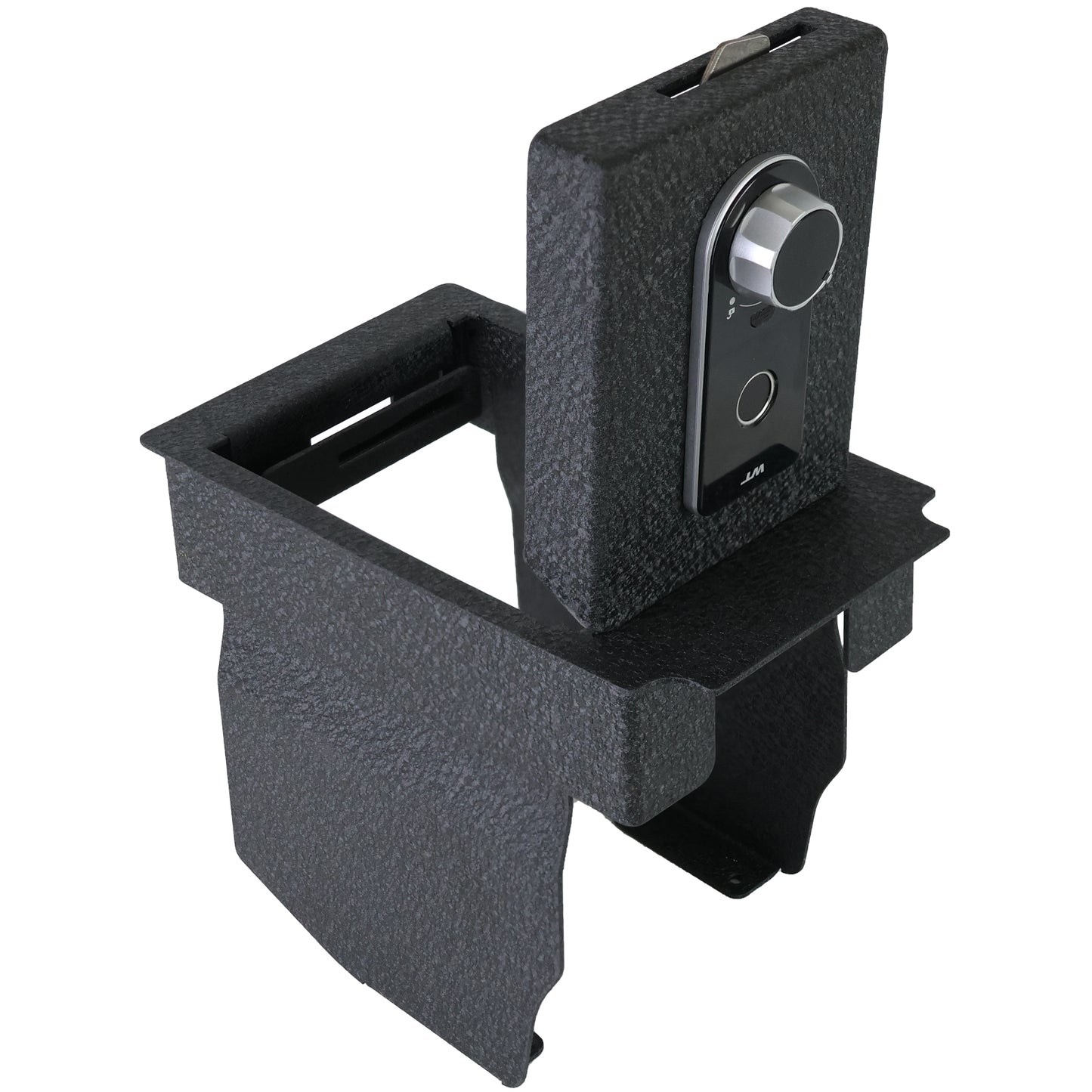 Caja fuerte para consola central para armas para Lincoln MKC 2015-2019, cerradura de huellas dactilares con llave