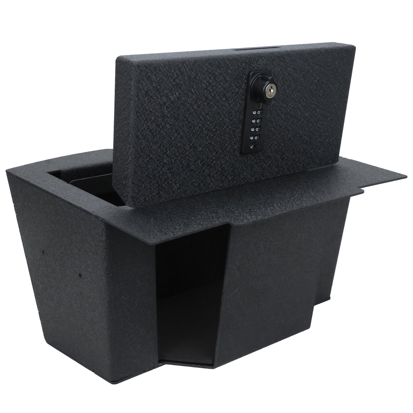 Caja fuerte para consola central para armas para Dodge Ram 1500 2500 3500 2009-2018 y Dodge Ram 1500 Classic 2019, cerradura de combinación de 4 dígitos con llave