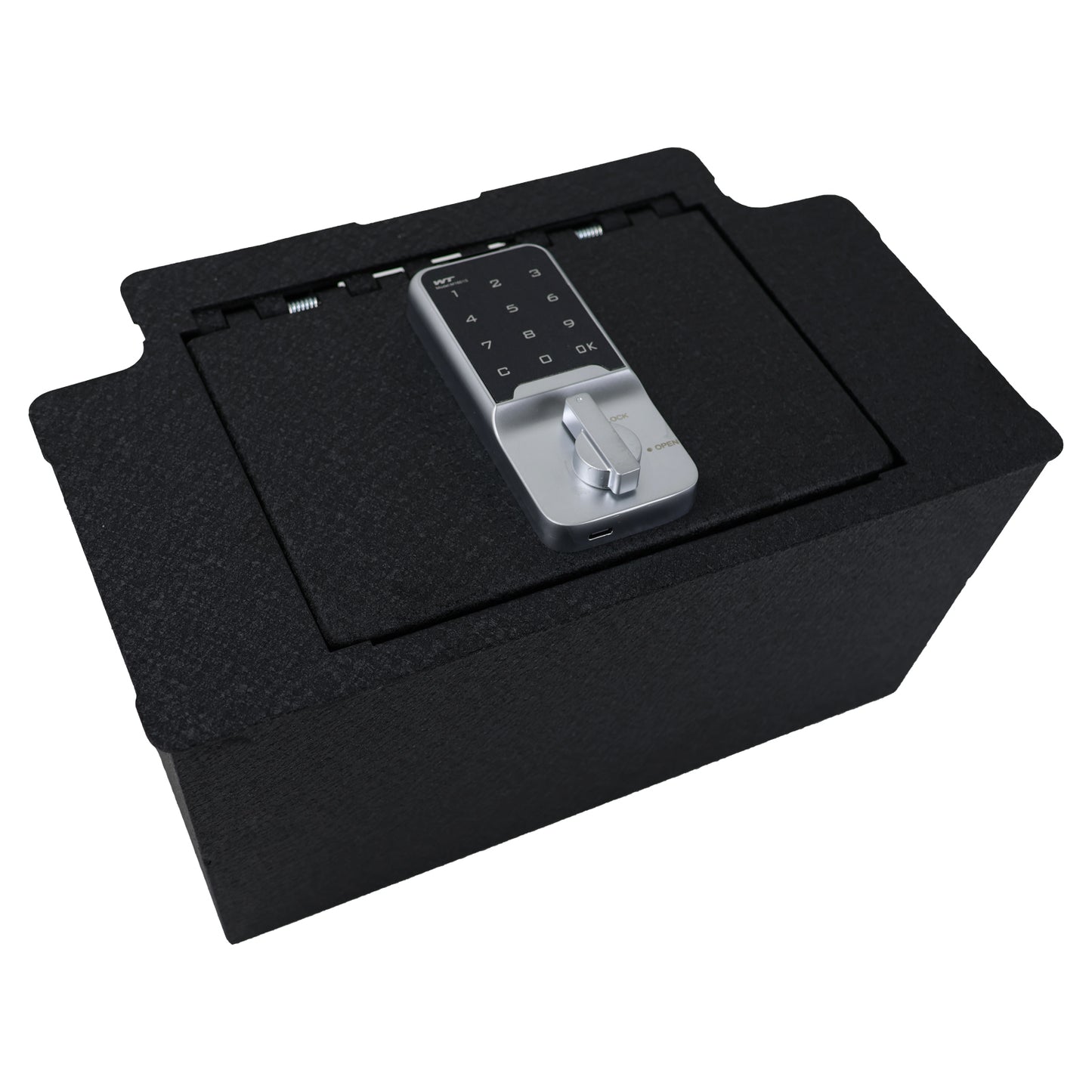 Center Console Safe Gun Safe for 2023-2026 Chevrolet Silverado 1500, Electronic Number Lock