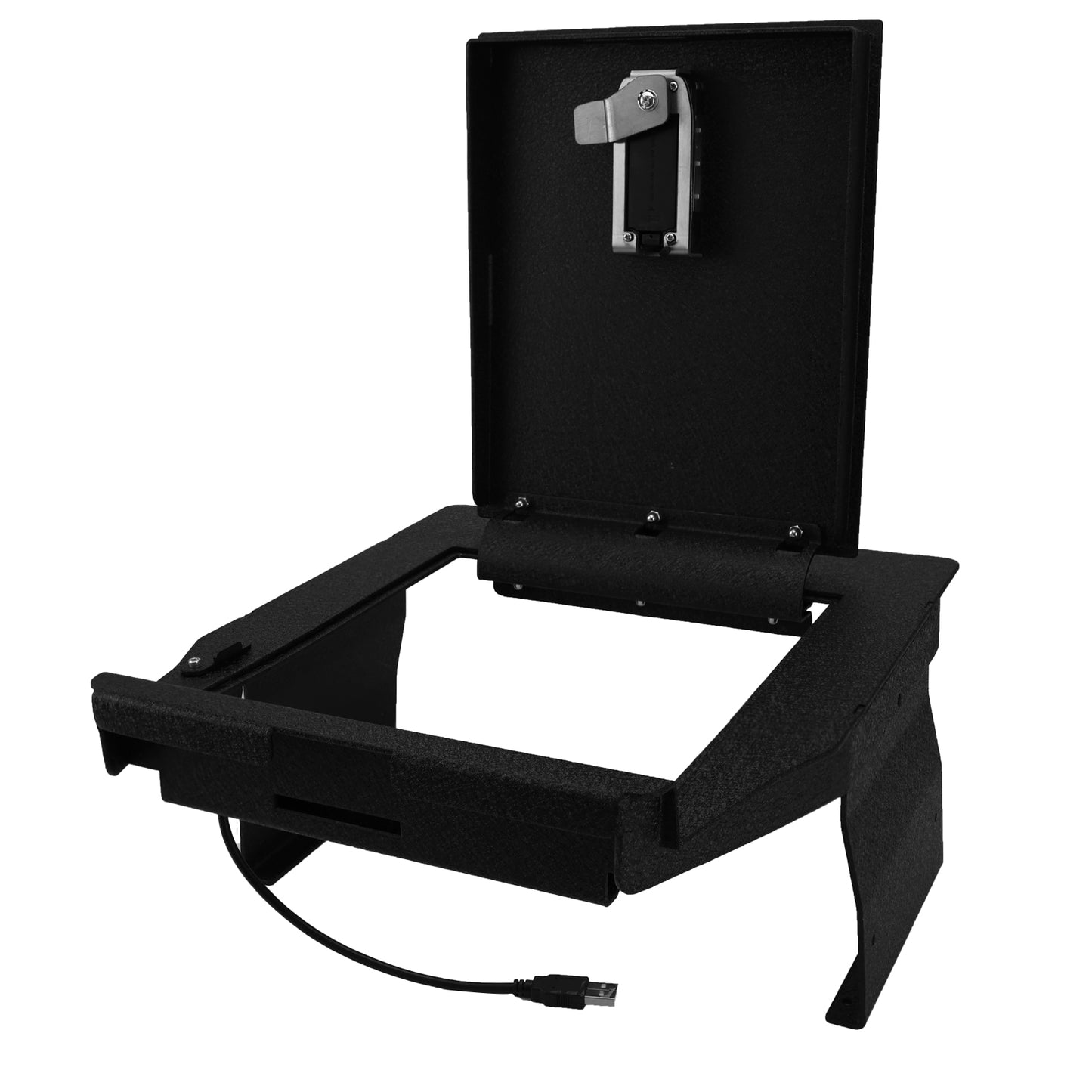 Pro Center Console Safe Gun Safe for 2021-2024 Ford F-150 and 2021-2024 Ford F-150 Lightning, Fingerprint Lock with Key