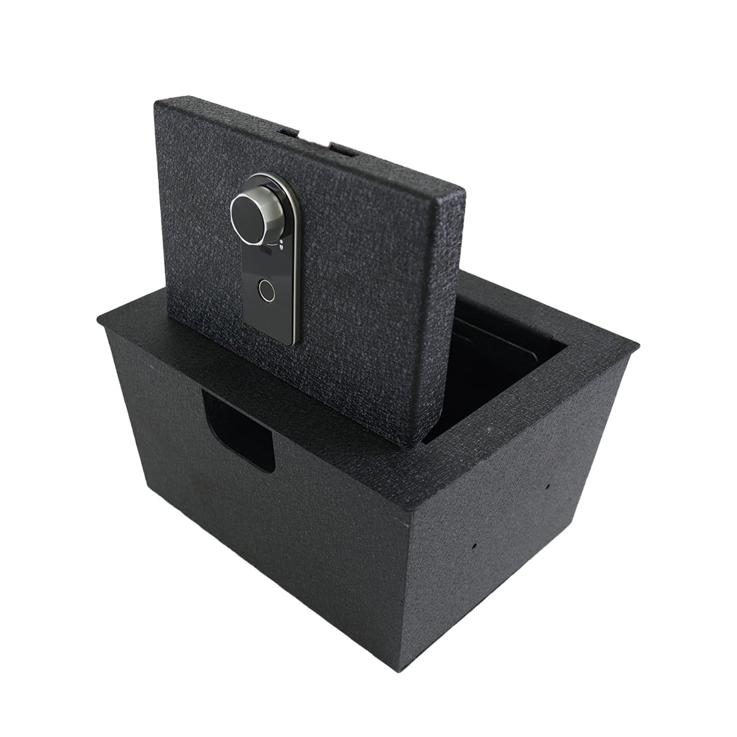 Center Console Gun Safe for 2024-2025 GMC Hummer EV, Fingerprint Lock with Key