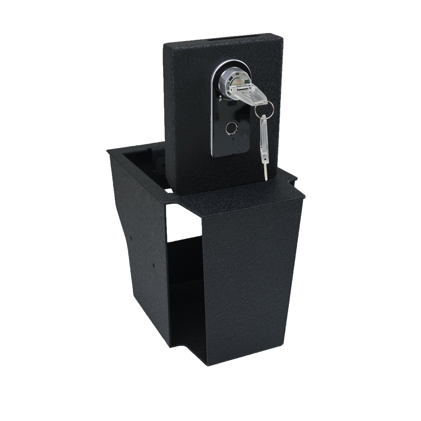 Center Console Gun Safe for 2019-2025 Chevrolet Blazer, Fingerprint Lock with Key