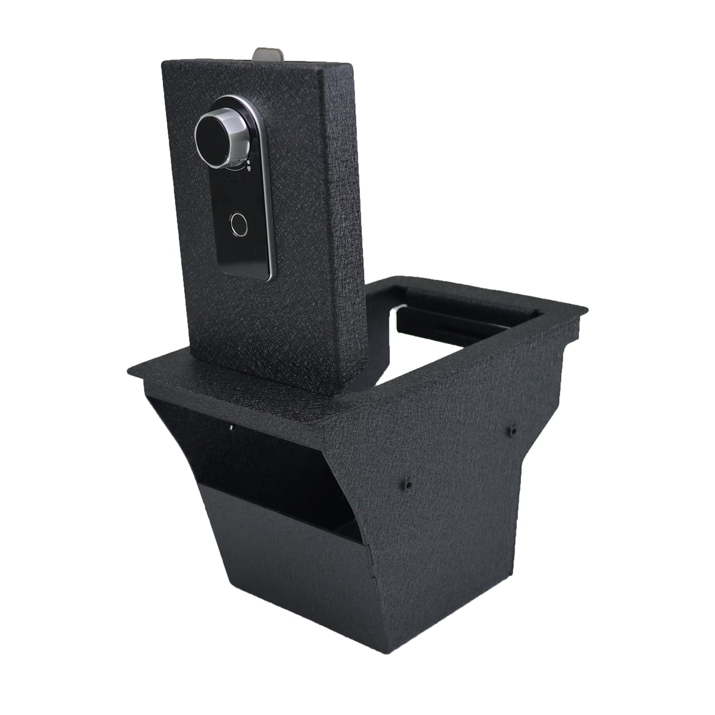 Center Console Gun Safe for 2015-2024 Jeep Cherokee, Fingerprint Lock with Key