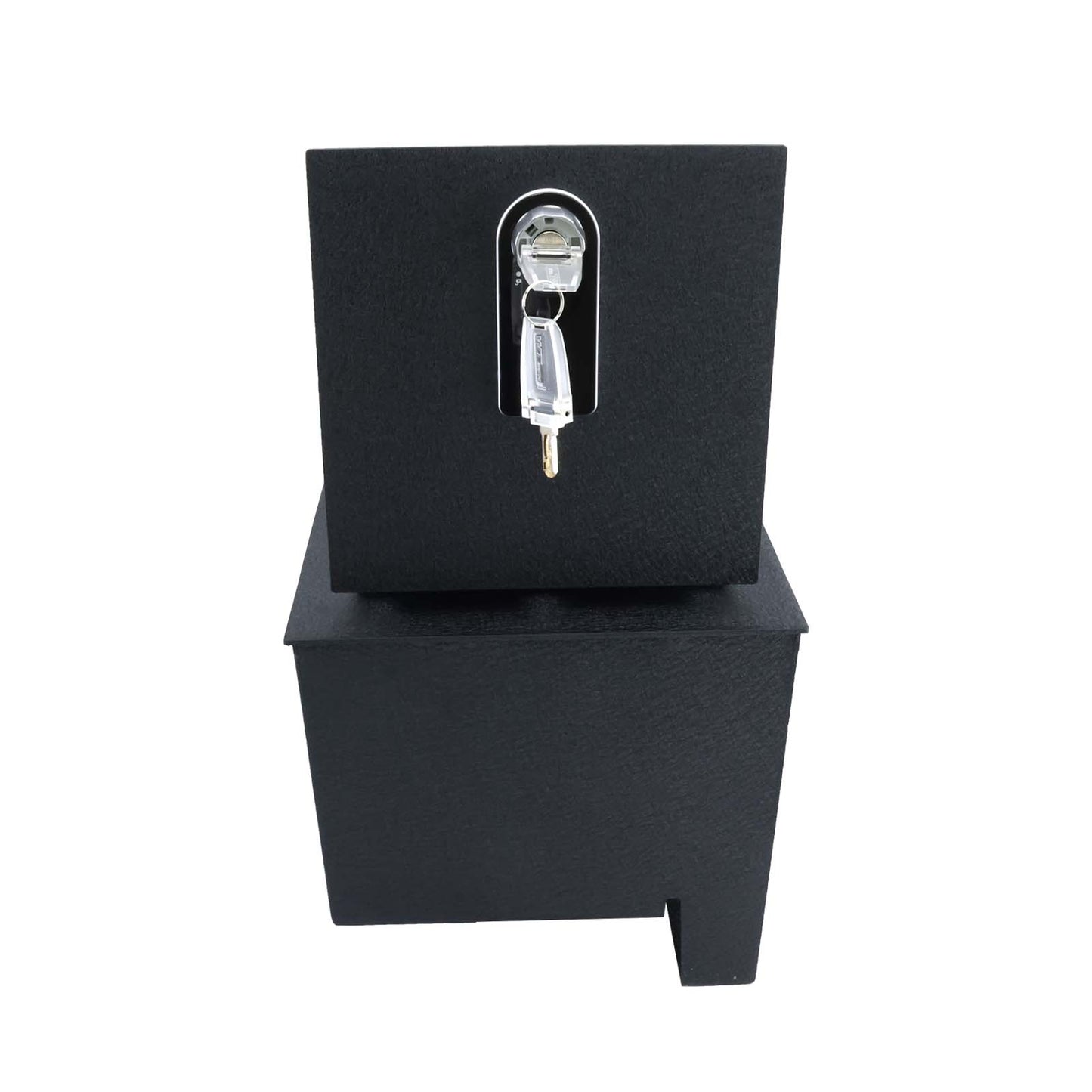 Center Console Gun Safe for 2016-2025 Nissan Titan, Fingerprint Lock with Key