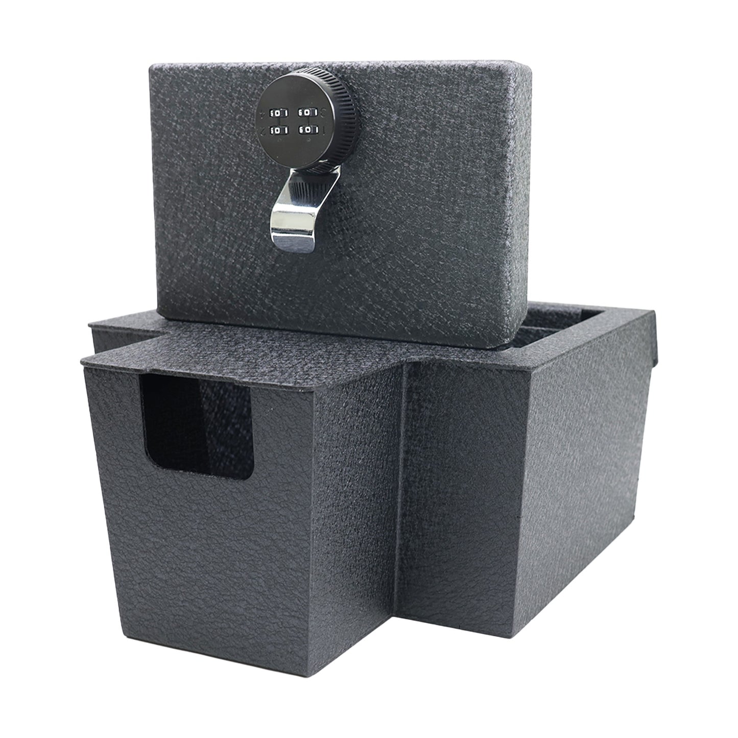 Center Console Gun Safe for 2024-2025 Chevrolet Silverado EV/GMC Sierra EV, 4-Digit Combo Lock