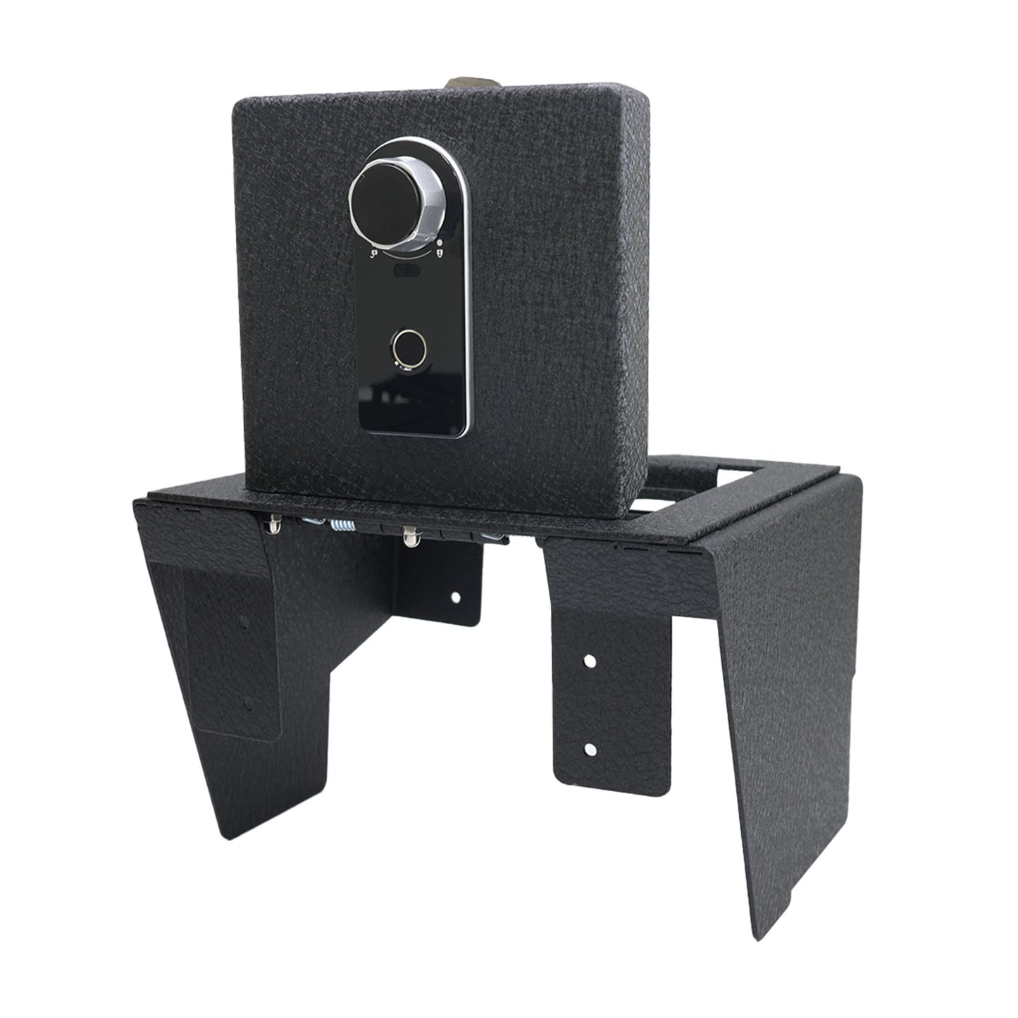 Center Console Gun Safe for 2024-2025 Ford Ranger, Fingerprint Lock with Key