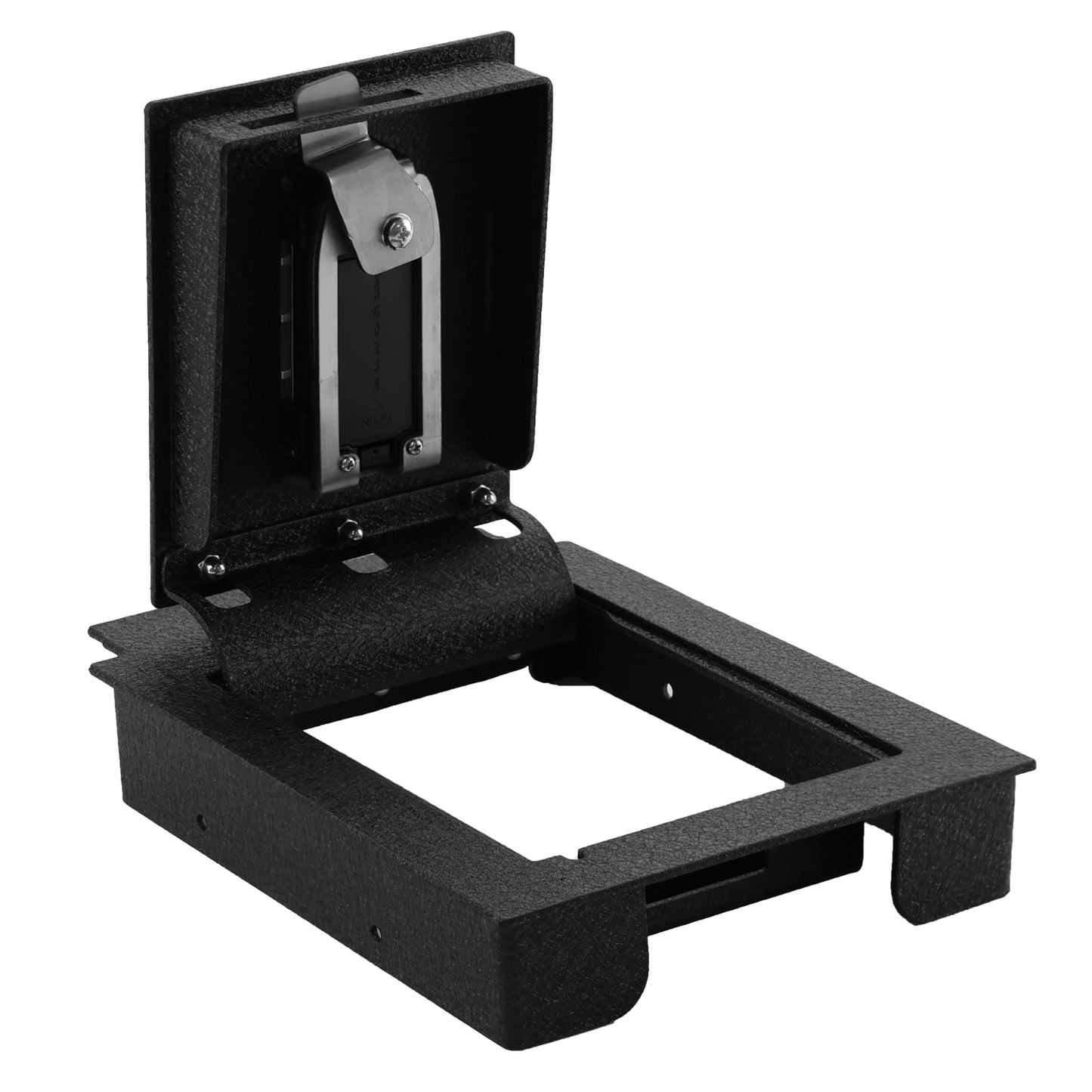 Center Console Gun Safe for 2020-2024 Ford Edge, Fingerprint Lock with Key