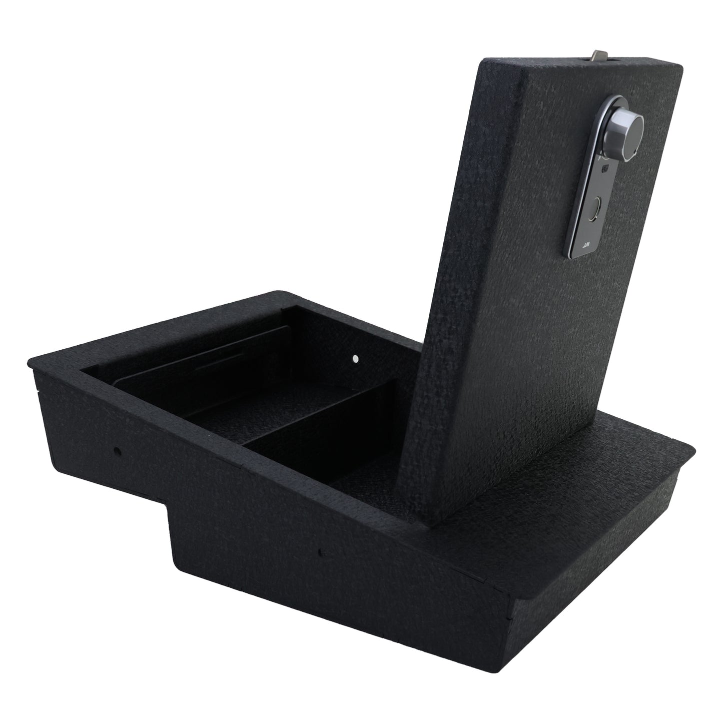 Under Seat Console Safe for 2014 to 2018 Chevrolet Silverado 1500 and GMC Sierra 1500 with a underseat console bench seat Fingerprint Lock with Key