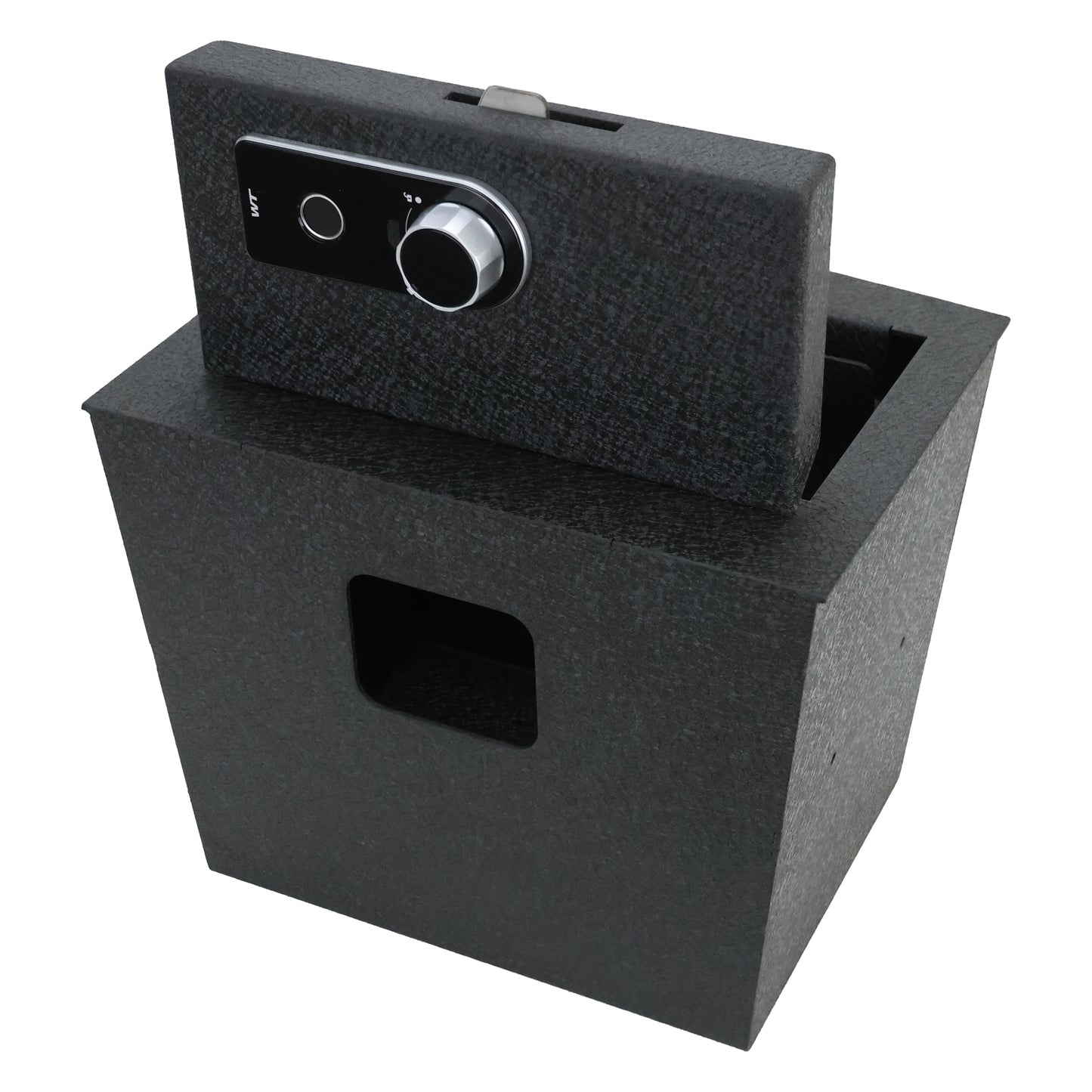 Caja fuerte para pistola de consola central trasera para Lincoln Navigator 2018-2023, cerradura de huella digital con llave