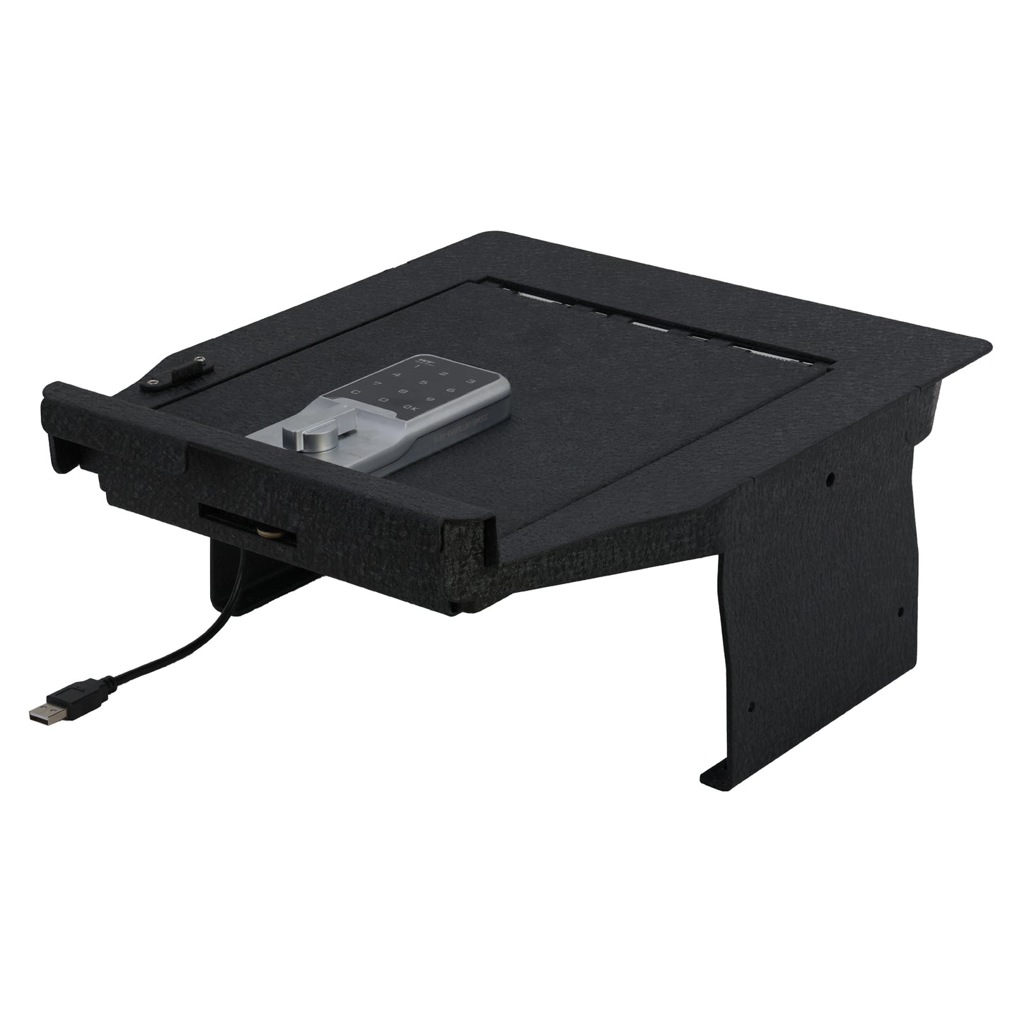 Caja fuerte para consola central para armas para Ford F-150 2021-2024 y Ford F-150 Lightning 2021-2024, bloqueo electrónico de números