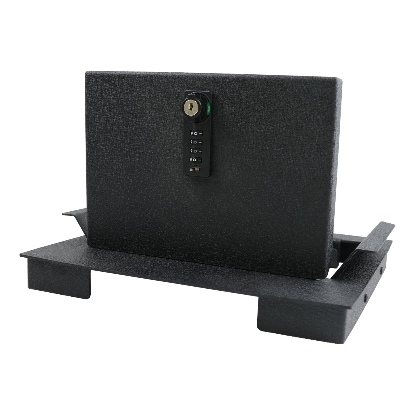 Center Console Gun Safe for 2023-2026 Ford F250 Super Duty, 4-Digit Combination Lock with Key