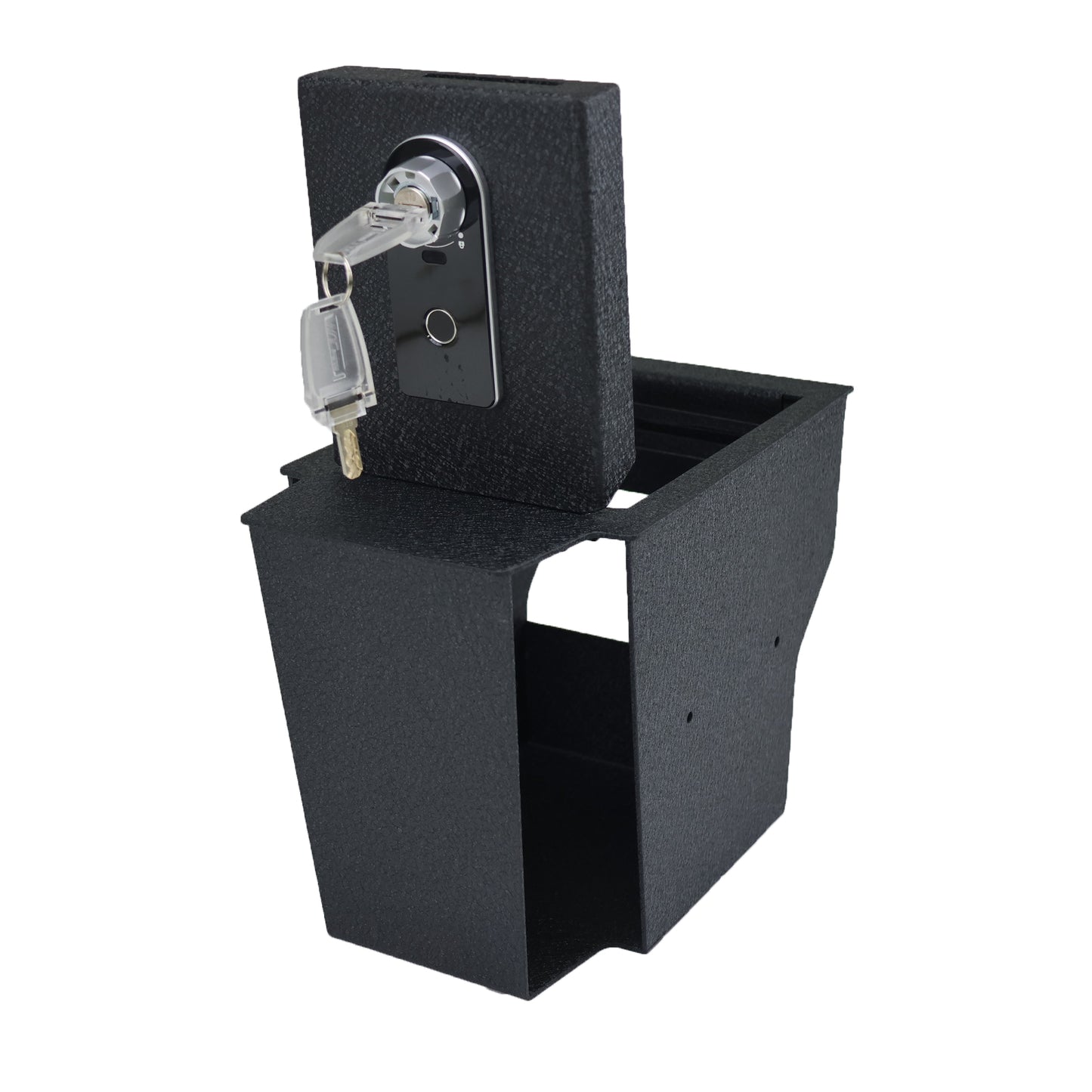 Center Console Gun Safe for 2019-2025 Chevrolet Blazer, Fingerprint Lock with Key