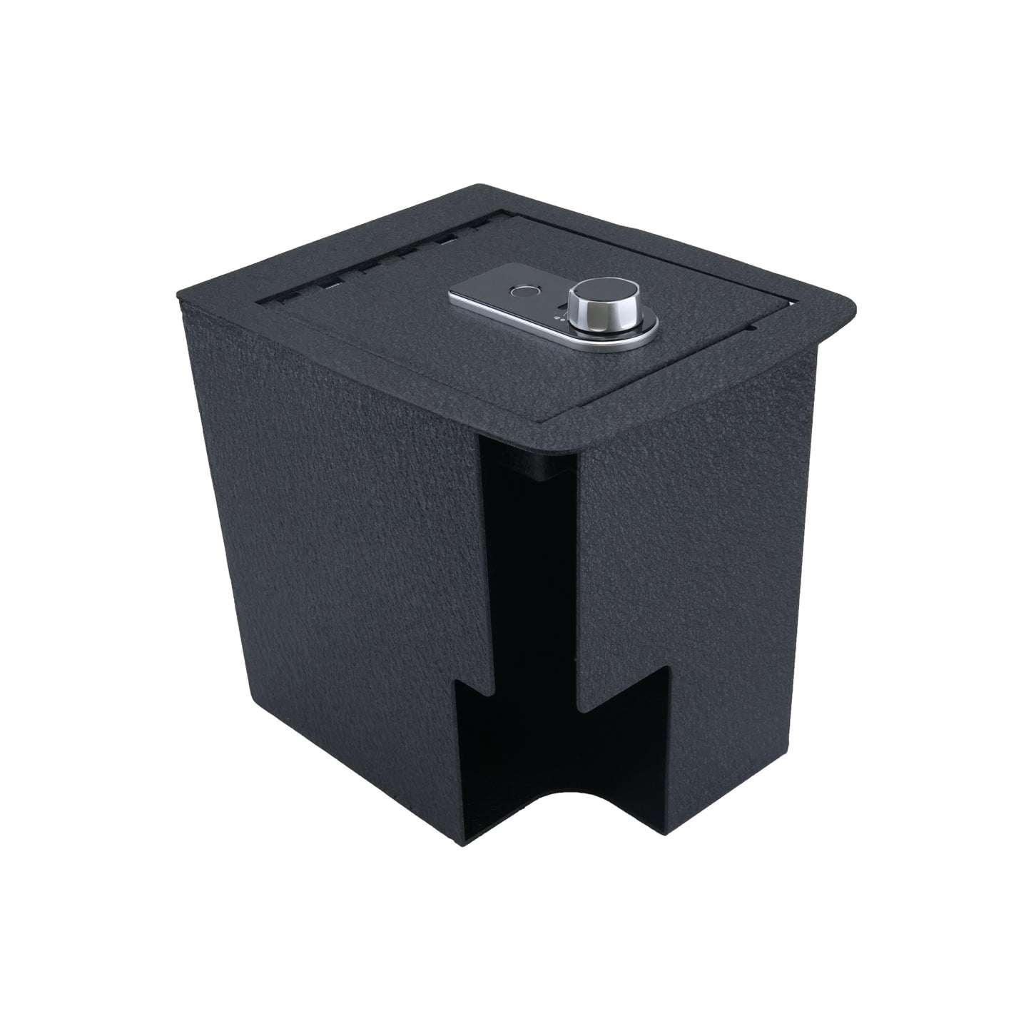 Center Console Gun Safe for 2019-2025 Kia Telluride with Cigarette Lighter, Fingerprint Lock with Key