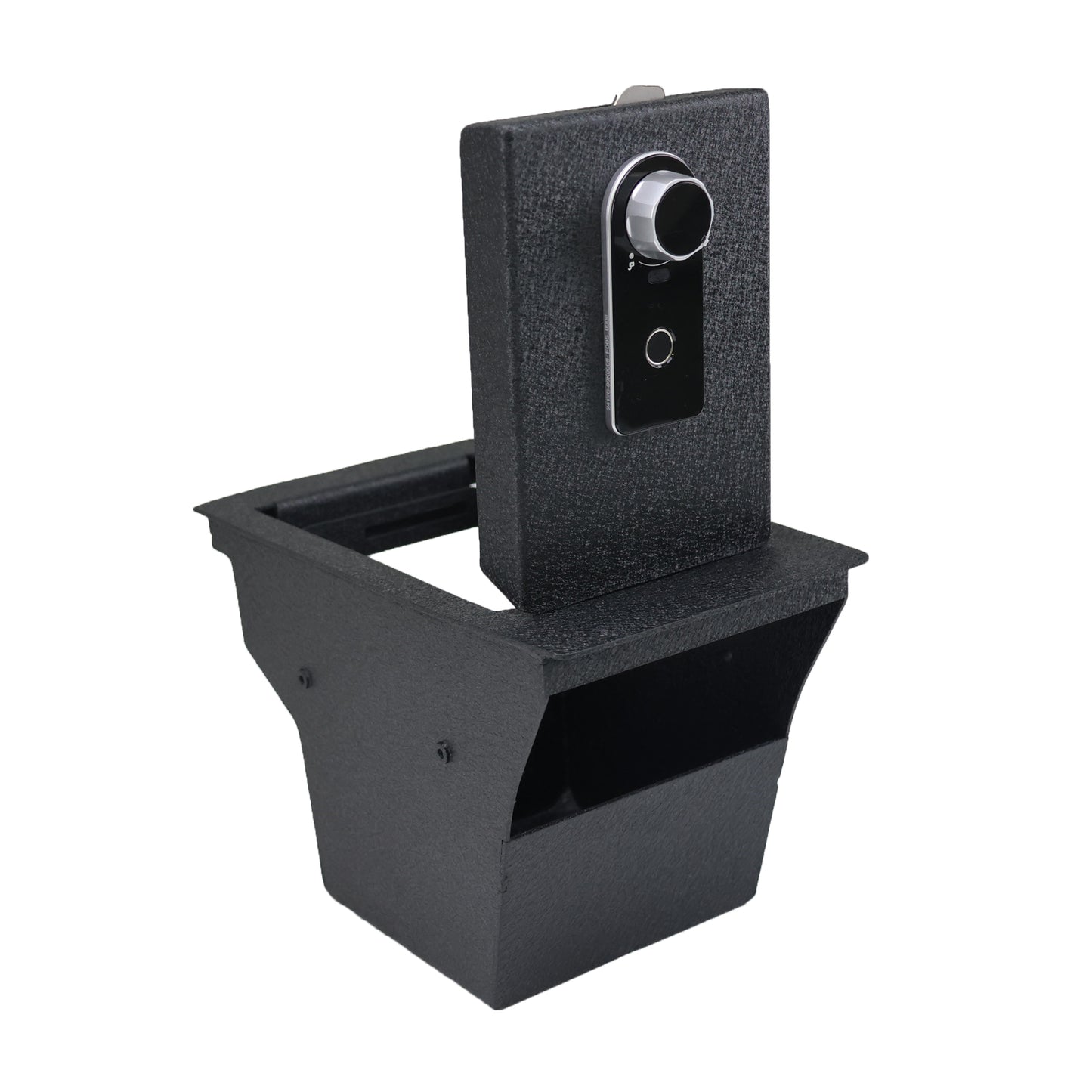 Center Console Gun Safe for 2015-2024 Jeep Cherokee, Fingerprint Lock with Key