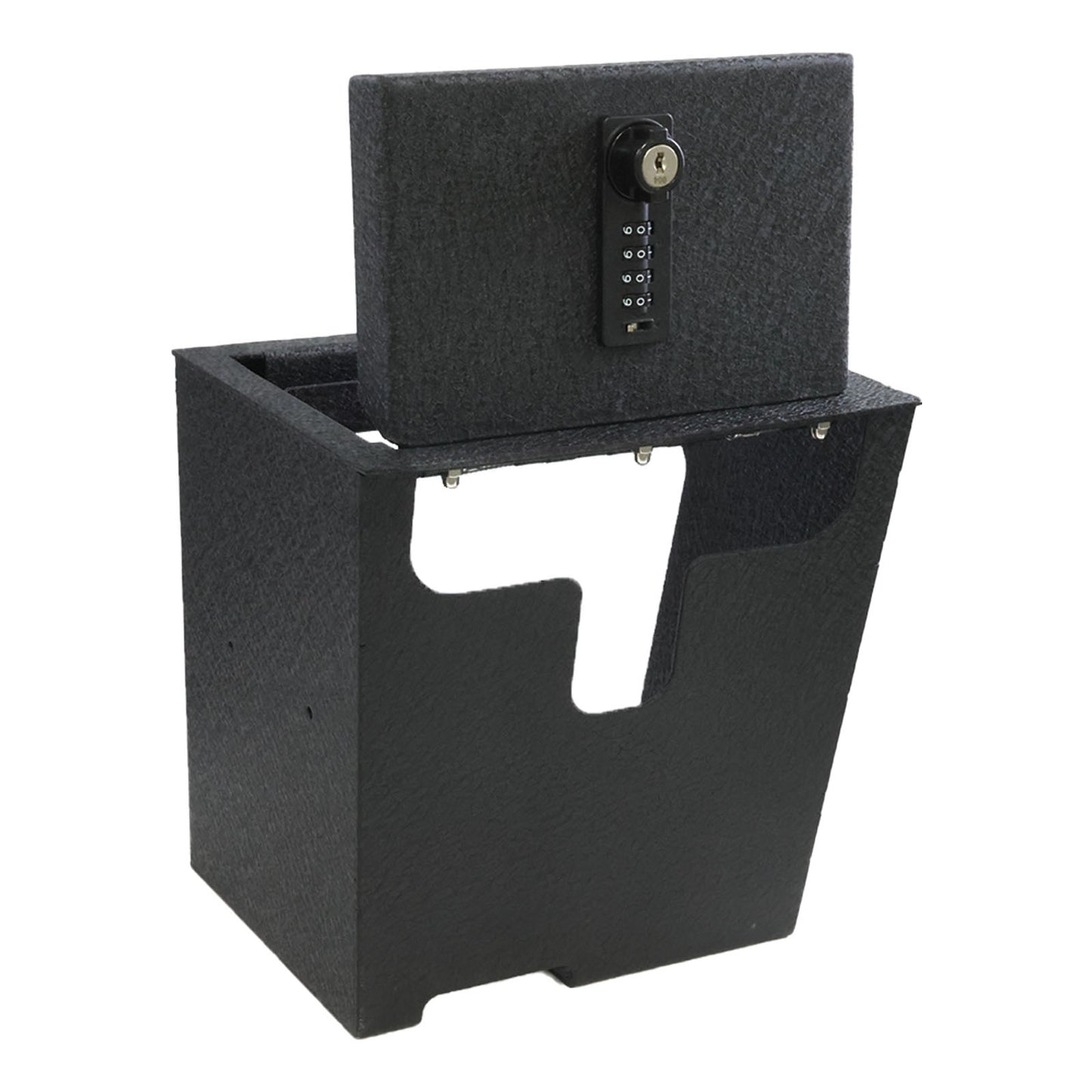 Center Console Gun Safe for 2020-2025 Ford Explorer, 4-Digit Combination Lock with Key