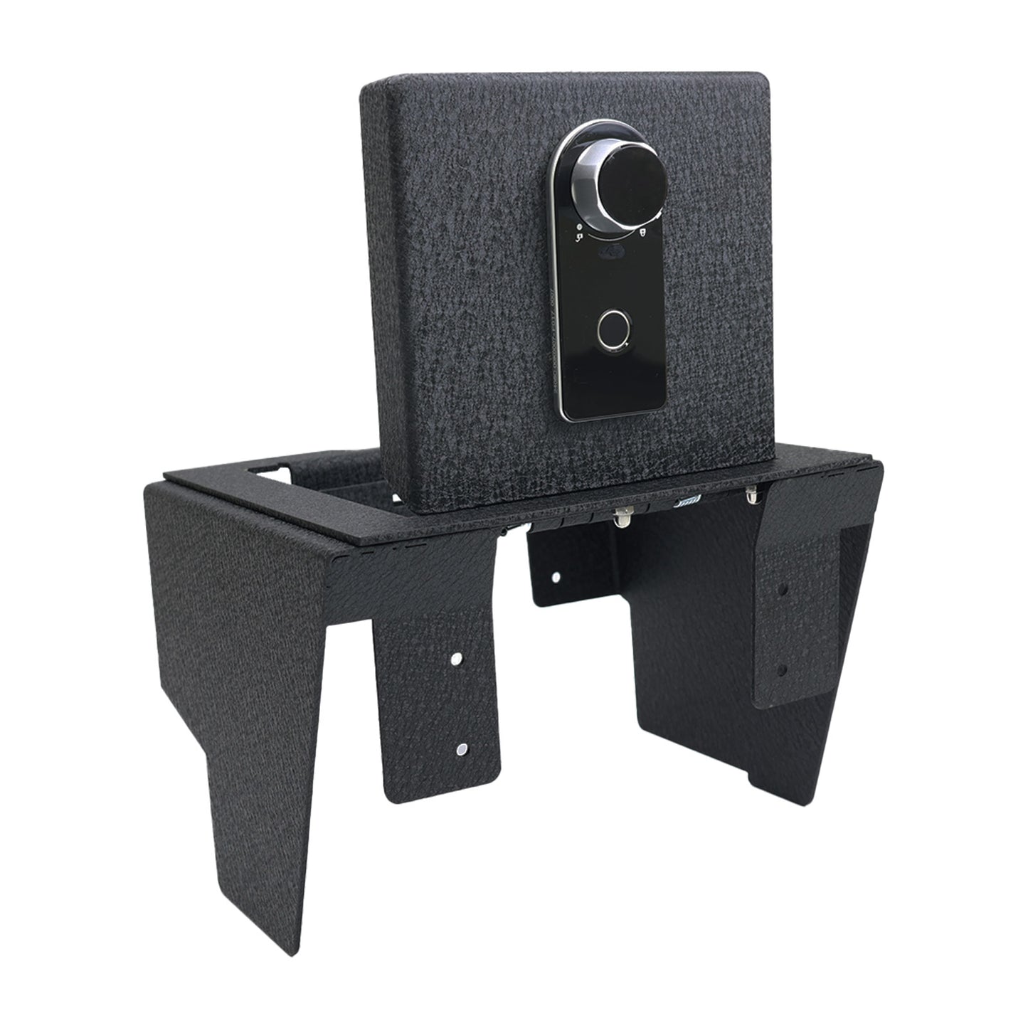 Center Console Gun Safe for 2024-2025 Ford Ranger, Fingerprint Lock with Key