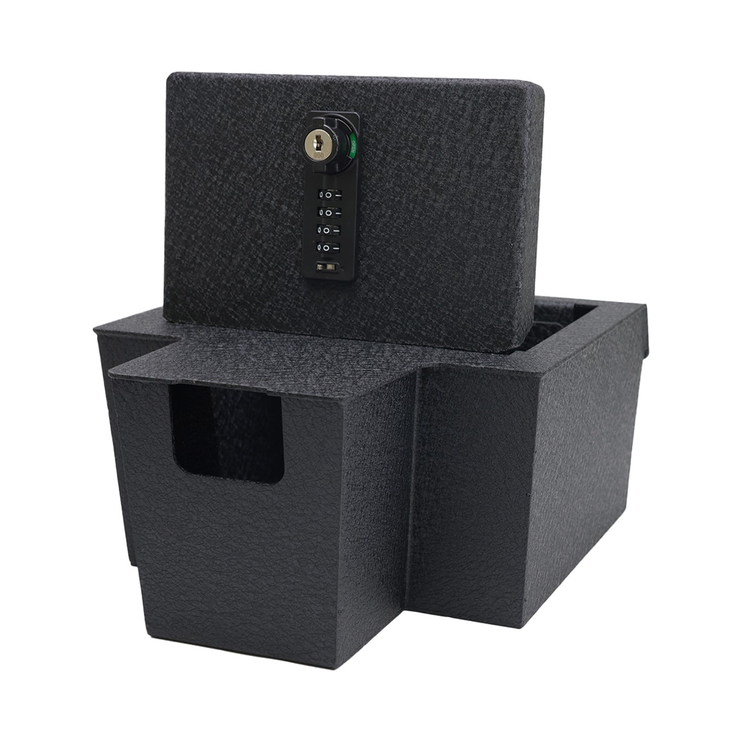 Center Console Gun Safe for 2024-2025 Chevrolet Silverado EV/GMC Sierra EV, 4-Digit Combination Lock with Key