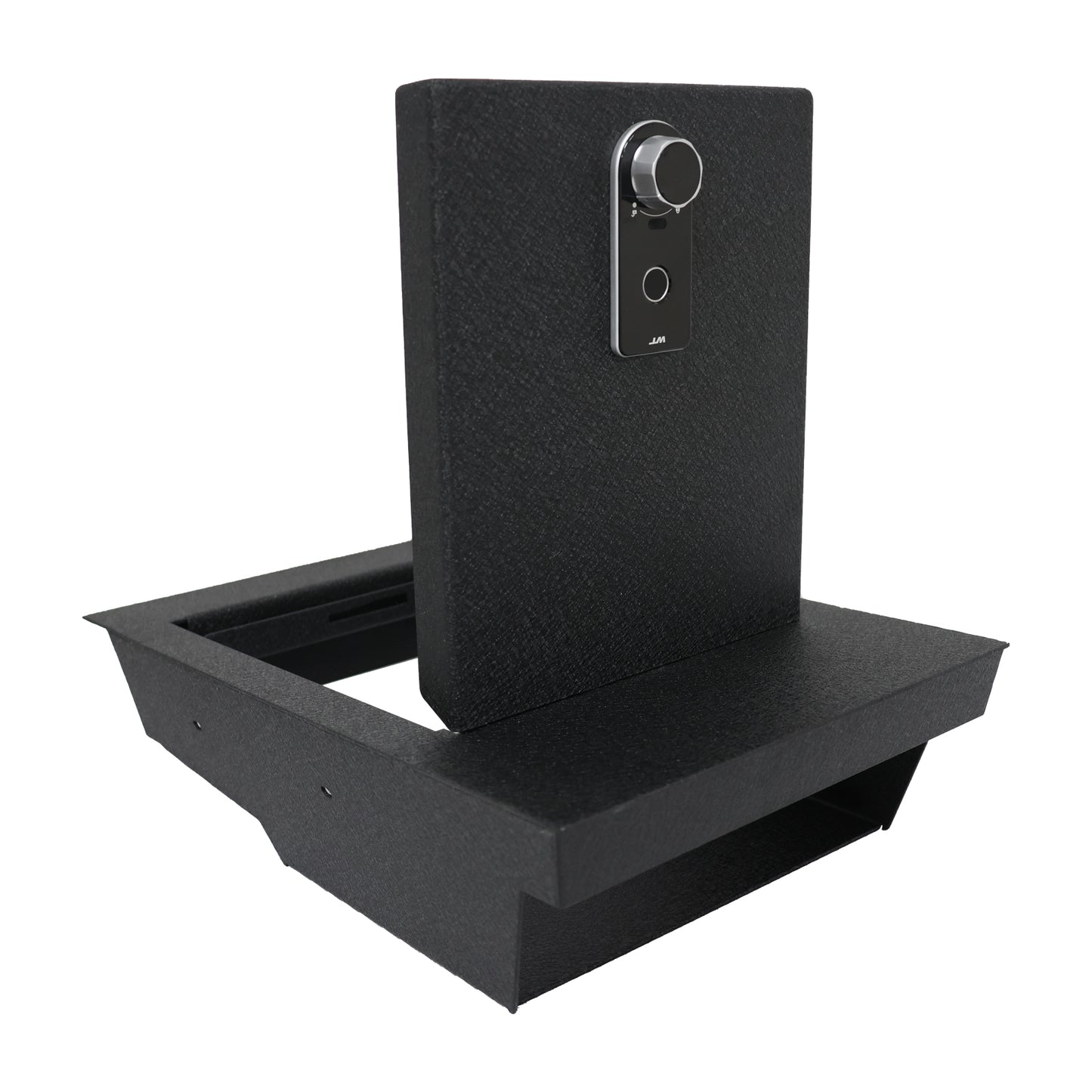 Under Seat Console Safe Box for 2015-2025 Ford F150 models with underseat console bench seats, Fingerprint Lock with Key