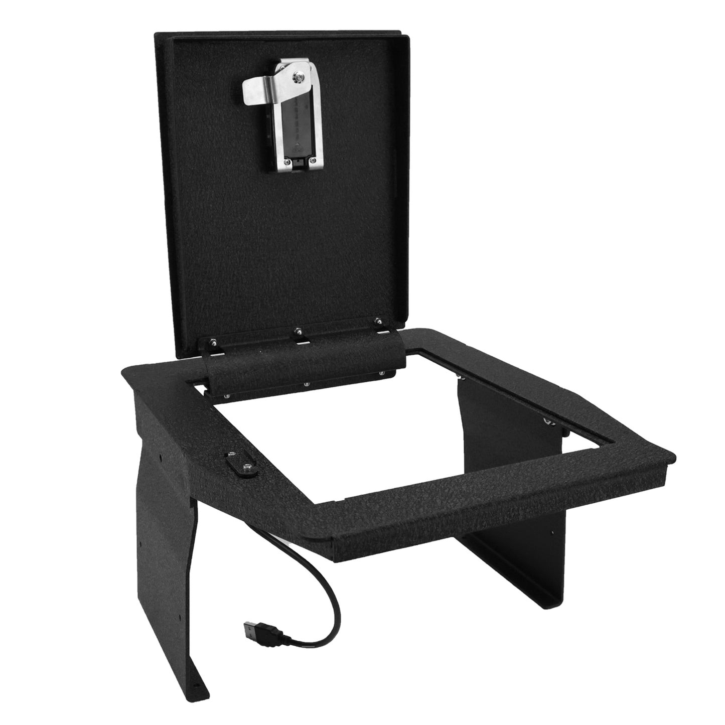 Pro Center Console Safe Gun Safe for 2015-2020 Ford F150, 2017-2022 Ford 250/350/450 Super Duty, 2018-2024 Ford Expedition With Full Floor Console Model, Fingerprint Lock with Key