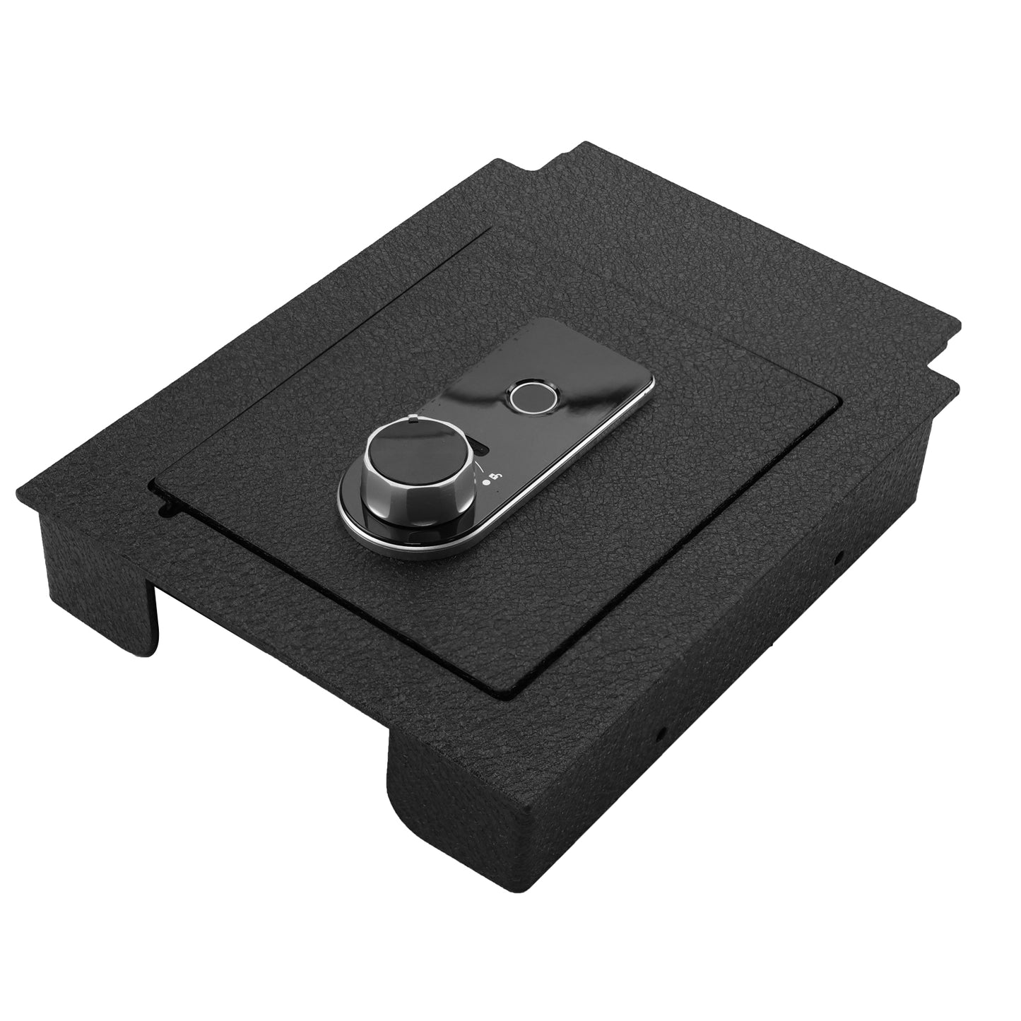 Center Console Gun Safe for 2020-2024 Ford Edge, Fingerprint Lock with Key