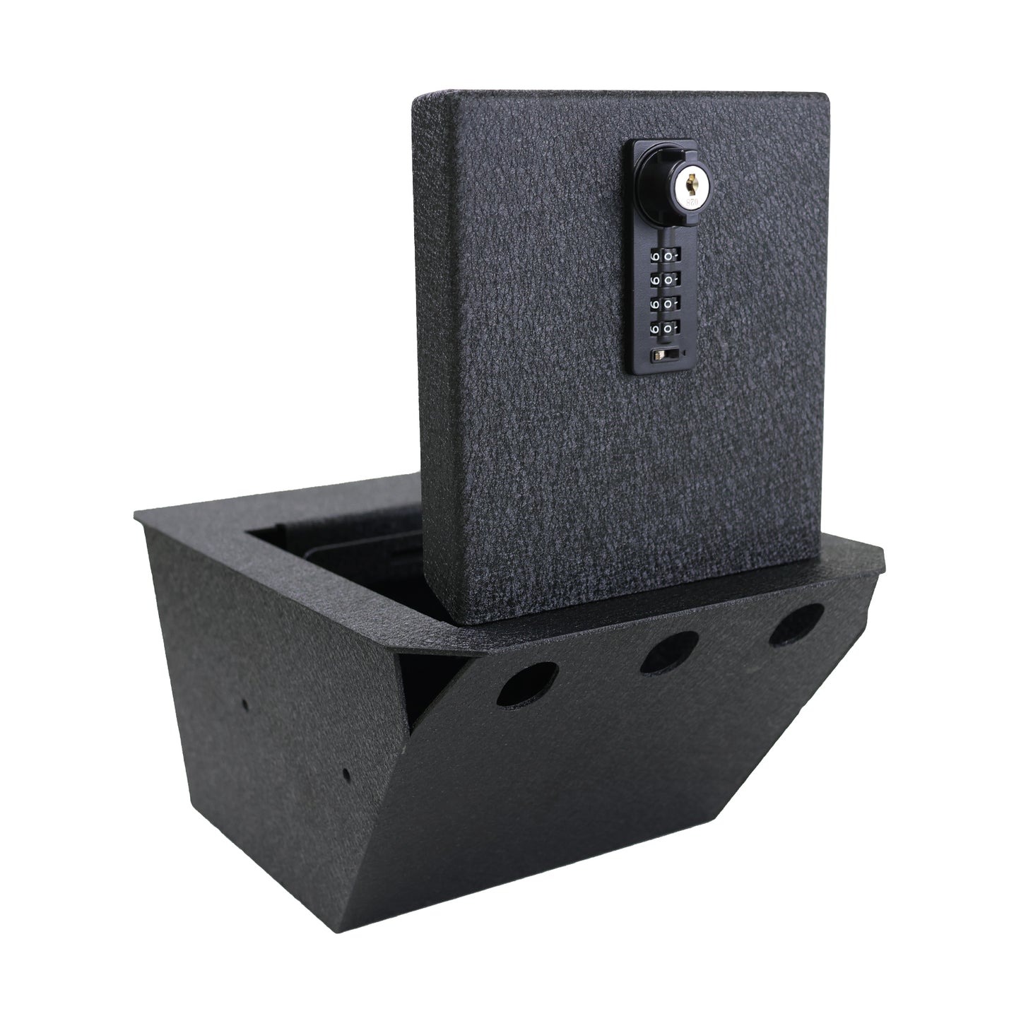 Center Console Gun Safe for 2024-2025 Tesla Cybertruck, 4-Digit Combination Lock with Key