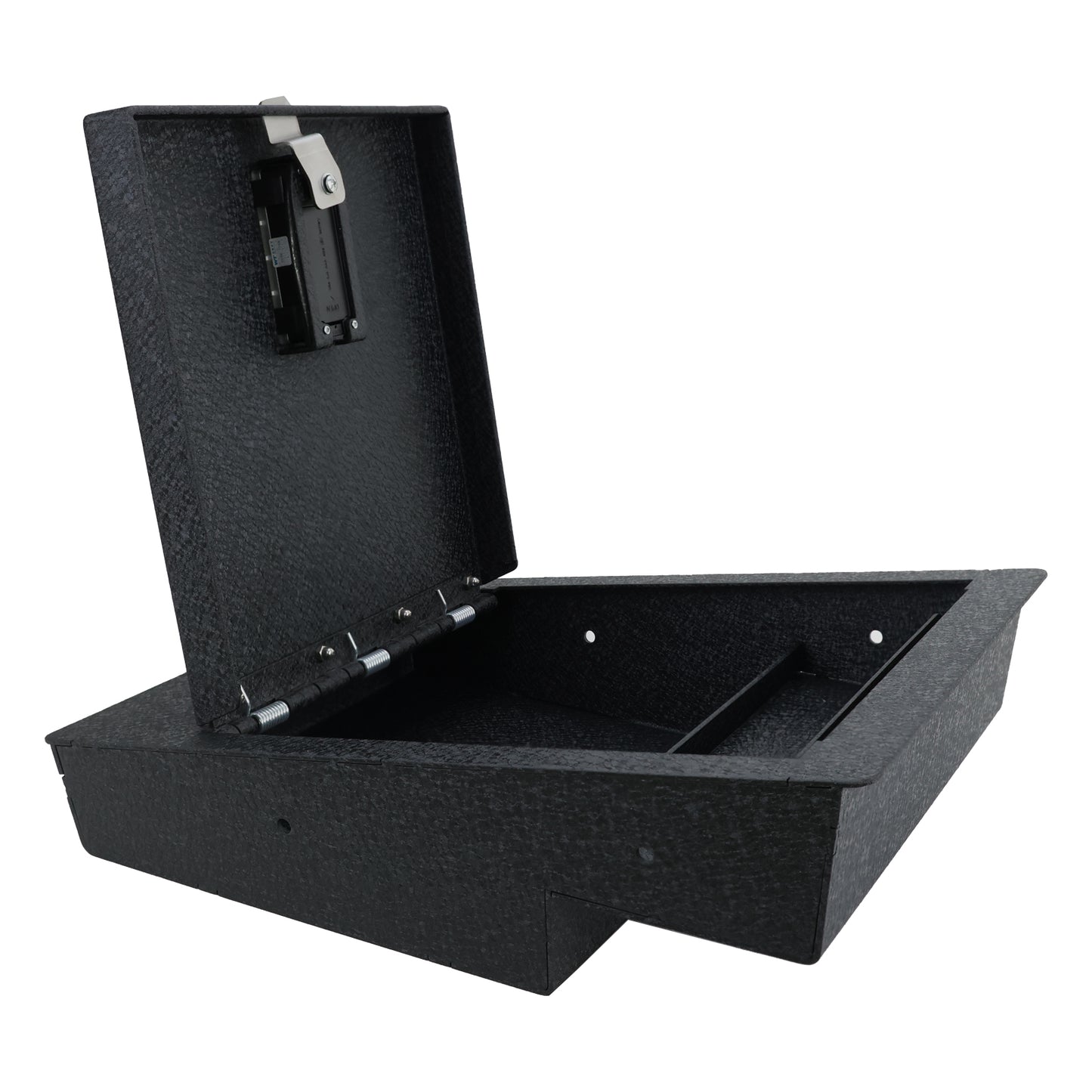 Under Seat Console Safe for 2014 to 2018 Chevrolet Silverado 1500 and GMC Sierra 1500 with a underseat console bench seat Fingerprint Lock with Key