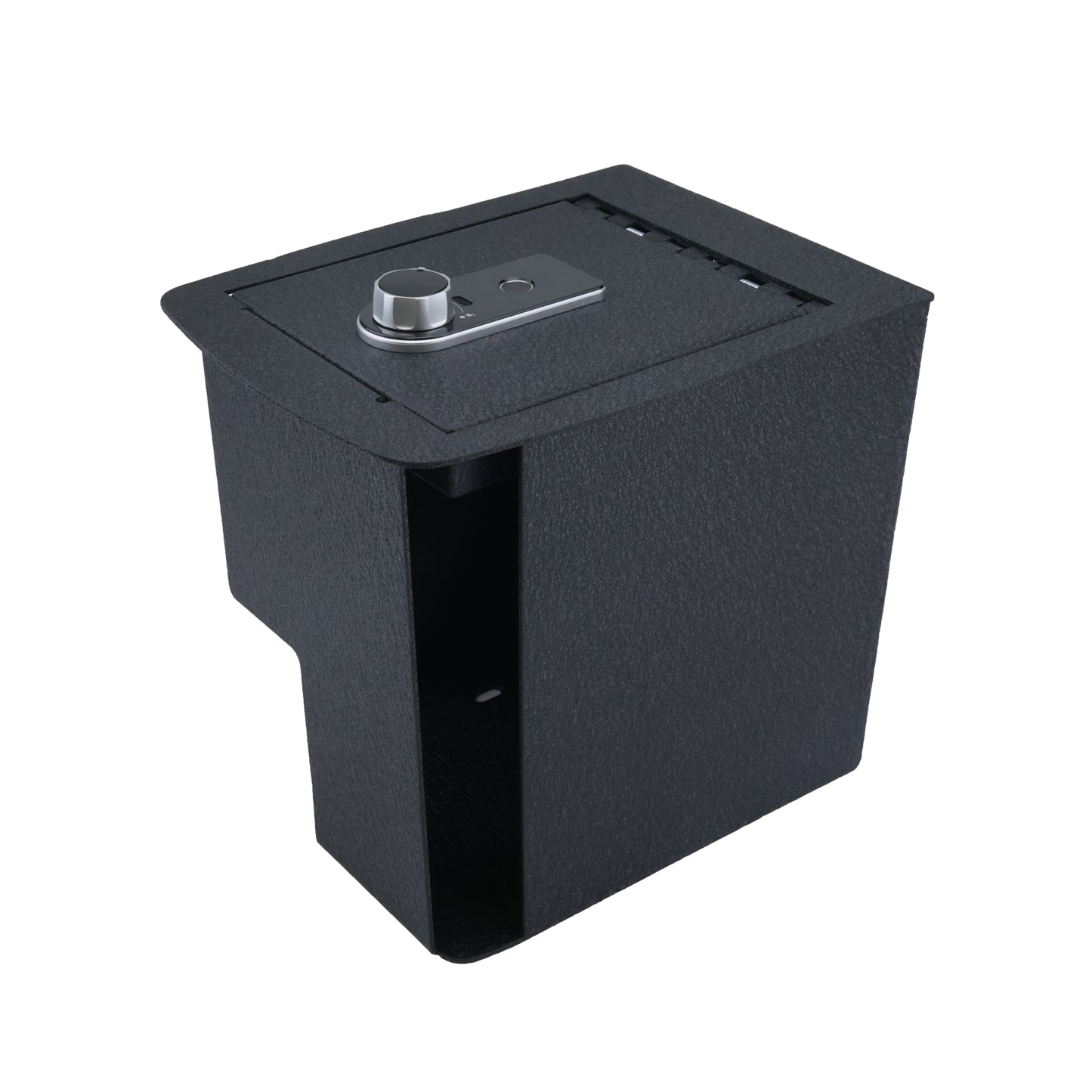 Center Console Gun Safe for 2019-2025 Kia Telluride with Cigarette Lighter, Fingerprint Lock with Key