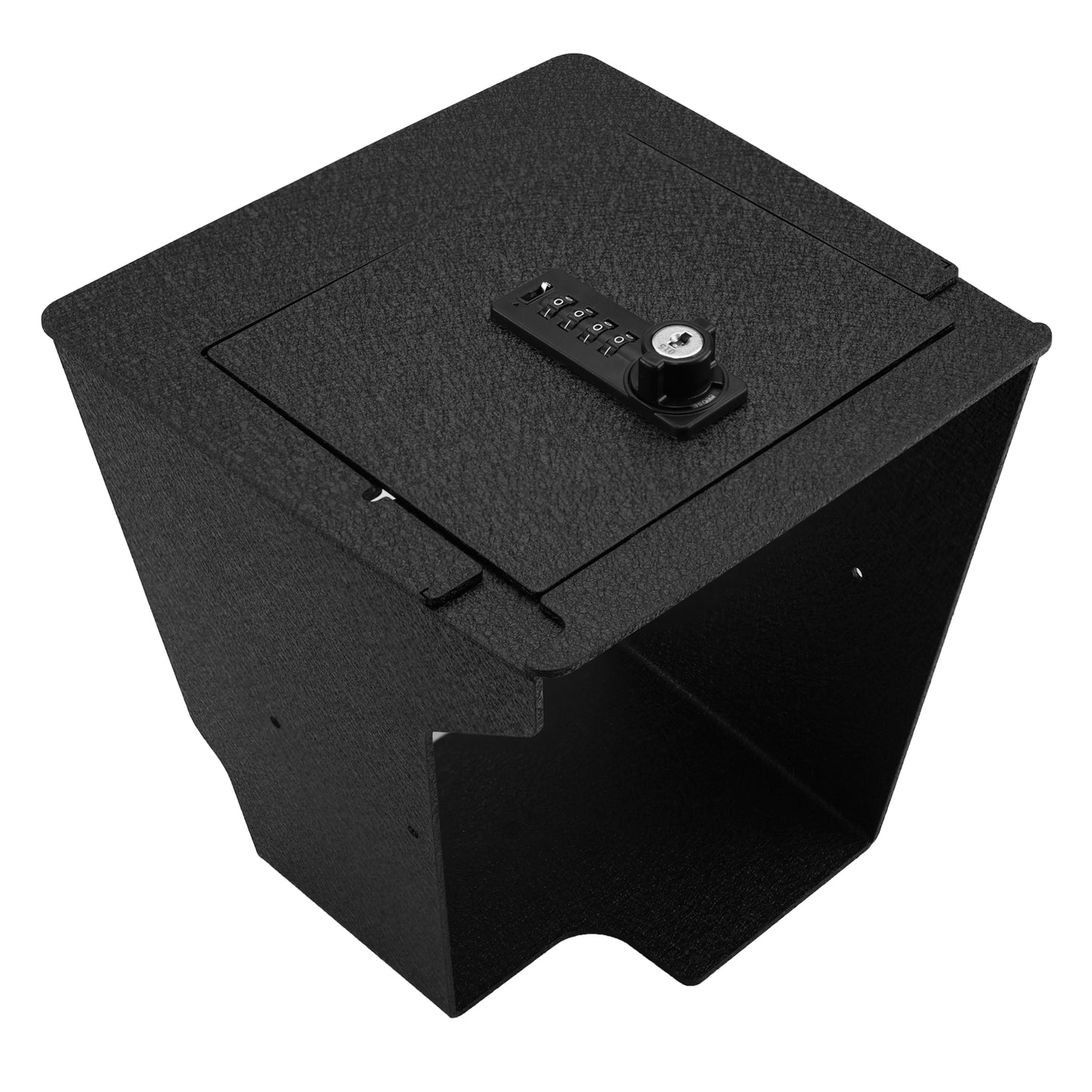 Center Console Gun Safe for 2022-2025 Nissan Frontier, 4-Digit Combination Lock with Key