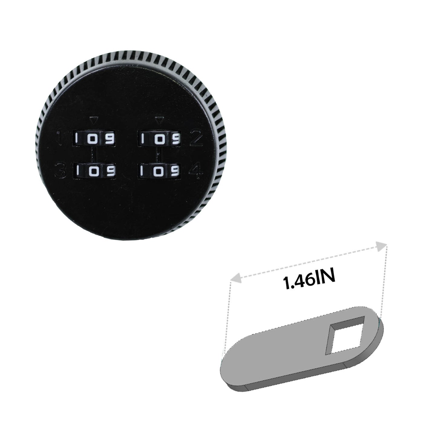 4-Digit Combo Lock,Latch Length 1.46 Inches