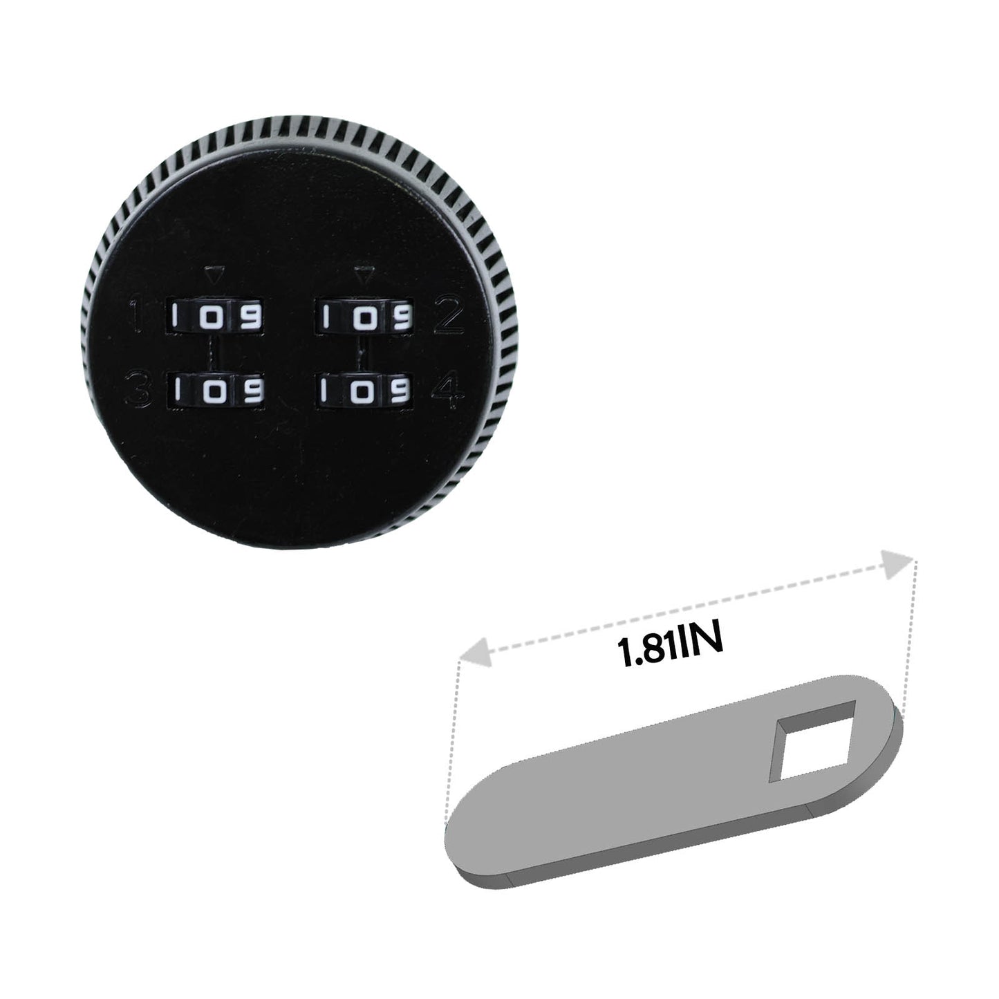 4-Digit Combo Lock,Latch Length 1.81 Inches
