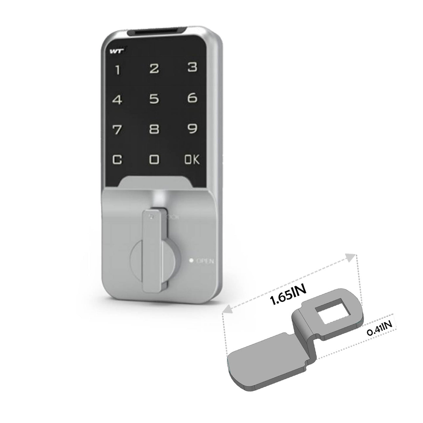 Electronic Number Lock,Bended Latch Length 1.65 Inches