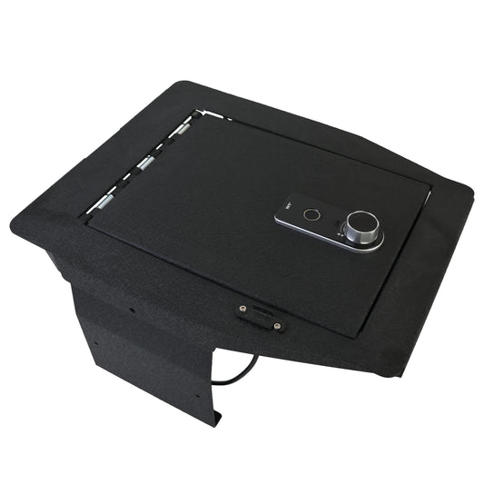 Center Console Safe Gun Safe for 2015-2020 Ford F150, 2017-2022 Ford 250/350/450 Super Duty, 2018-2024 Ford Expedition With Full Floor Console Model, Fingerprint Lock with Key