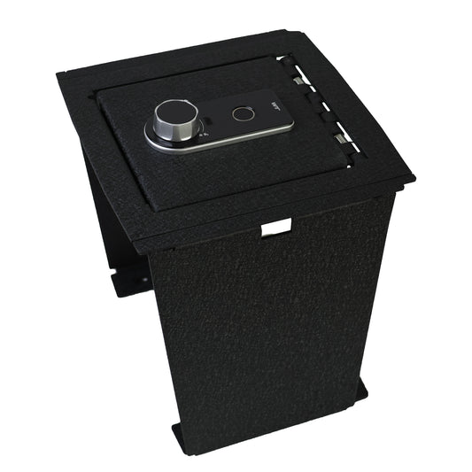 Caja fuerte para consola central para Ford Bronco 2021-2024 con modelo de consola de piso completo, cerradura de huella digital con llave