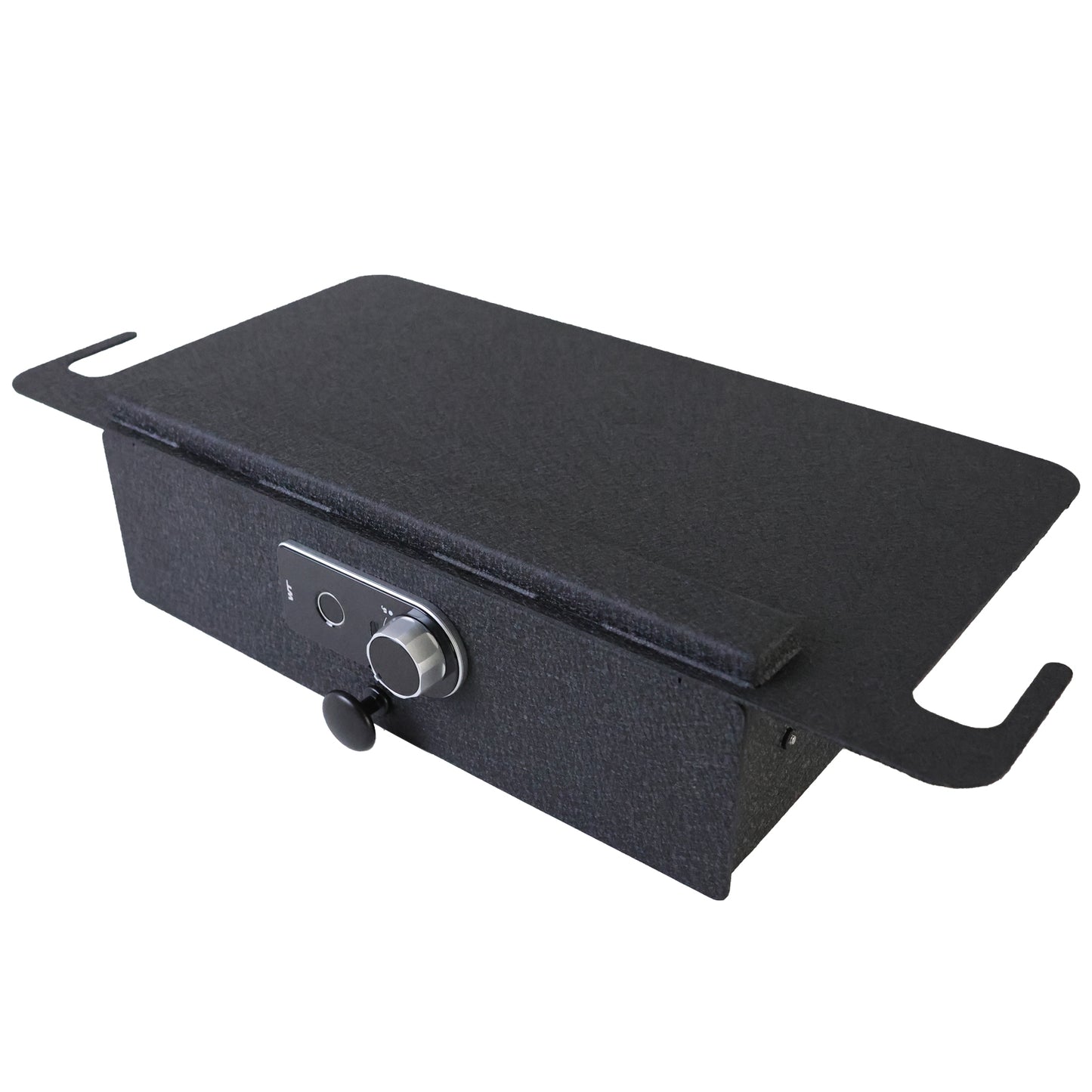 Caja de seguridad para consola de almacenamiento debajo del asiento, compatible con Tesla modelo Y 2021-2023, cerradura de huella digital con llave