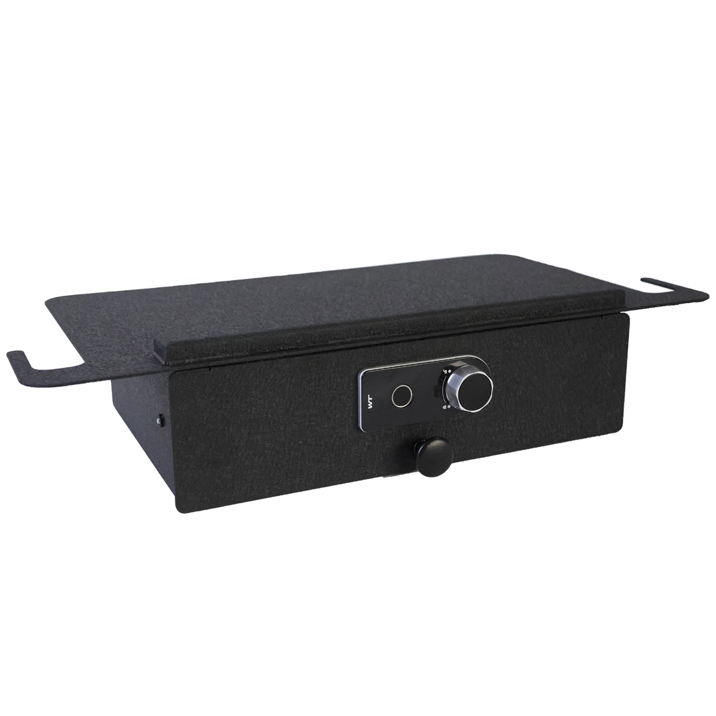 Caja de seguridad para consola de almacenamiento debajo del asiento, compatible con Tesla modelo Y 2021-2023, cerradura de huella digital con llave