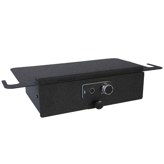 Under Seat Storage Console Vault Lock Box Compatible with 2021-2024 Tesla Model Y, Fingerprint Lock with Key