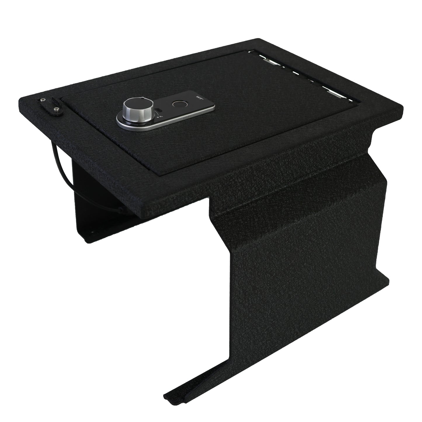 Caja fuerte para consola central para Ford F150 2012-2014 con consola de piso completa, así como para los modelos Ford Raptor y Ford Platinum, cerradura de huellas dactilares con llave