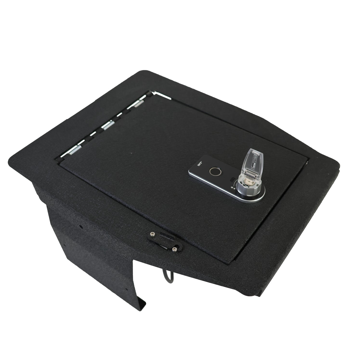 Center Console Safe Gun Safe for 2015-2020 Ford F150, 2017-2022 Ford 250/350/450 Super Duty, 2018-2024 Ford Expedition With Full Floor Console Model, Fingerprint Lock with Key