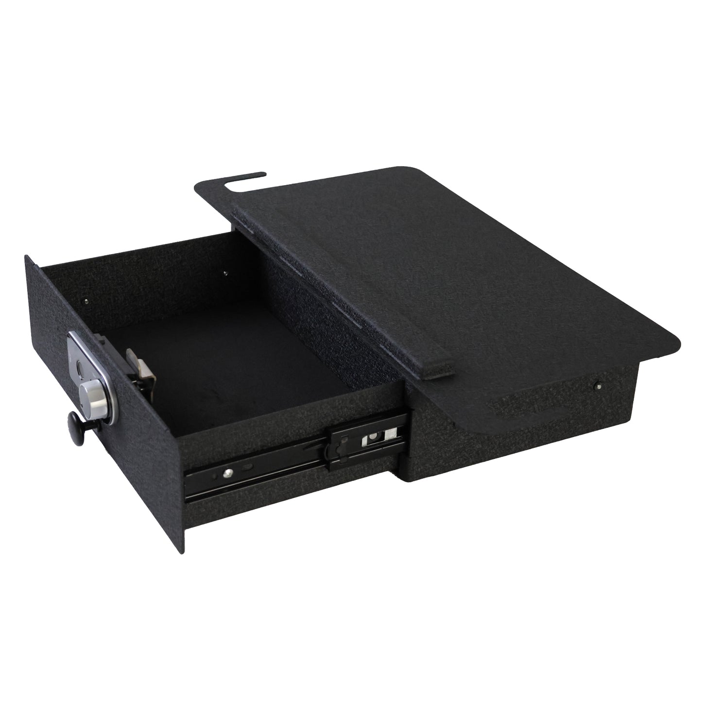 Caja de seguridad para consola de almacenamiento debajo del asiento, compatible con Tesla modelo Y 2021-2023, cerradura de huella digital con llave