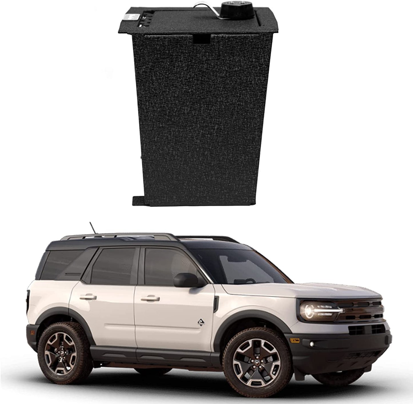 Center Console Safe Gun Safe for 2021-2026 Ford Bronco, 4-Digit Combo Lock