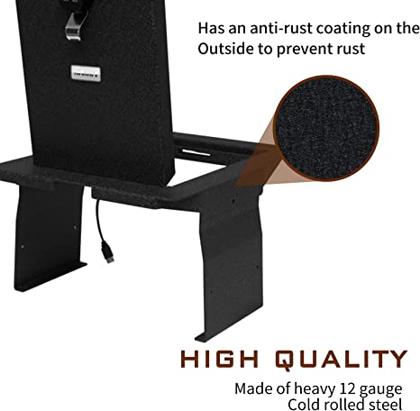 Caja fuerte para consola central para armas para Ford F150 2015-2020, Ford 250/350/450 Super Duty 2017-2022, Ford Expedition 2018-2024 con consola de piso completa, bloqueo combinado de 4 dígitos