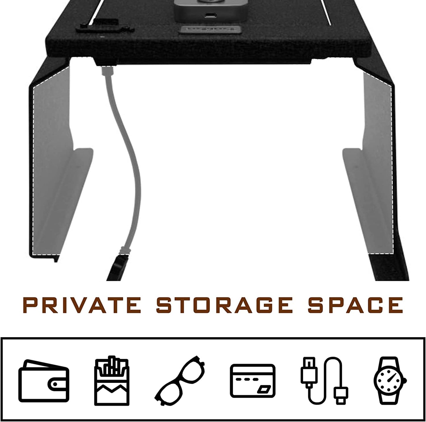 Caja fuerte para consola central para Ford F150, Raptor y Platinum 2012-2014, bloqueo electrónico de números