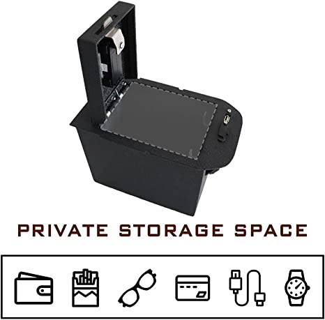 Caja fuerte para consola central para Toyota RAV4 2020-2023, cerradura de huella digital con llave