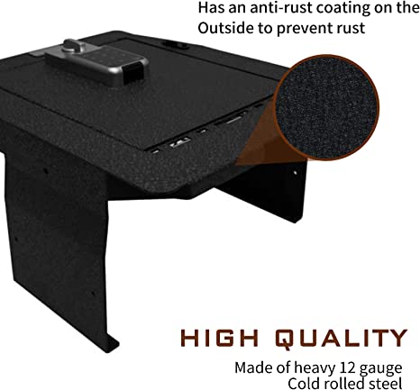 Caja fuerte para consola central para Ford F150 2015-2020, Ford 250/350/450 Super Duty 2017-2022 y Ford Expedition 2018-2024, bloqueo electrónico de números